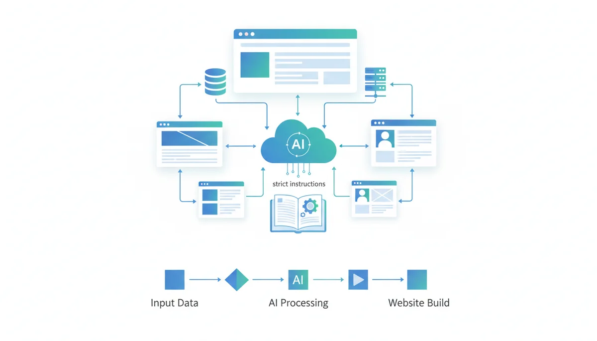 Featured image: Professional featured image for: How to use cloude ai to build a website with using strict instructi