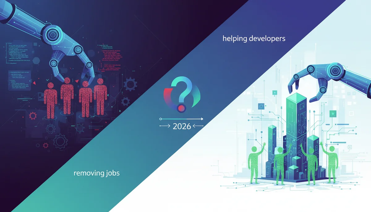 Featured image: Professional featured image for: Is A.i Removing Jobs in 2026 or Its Going to Help Developers to Do