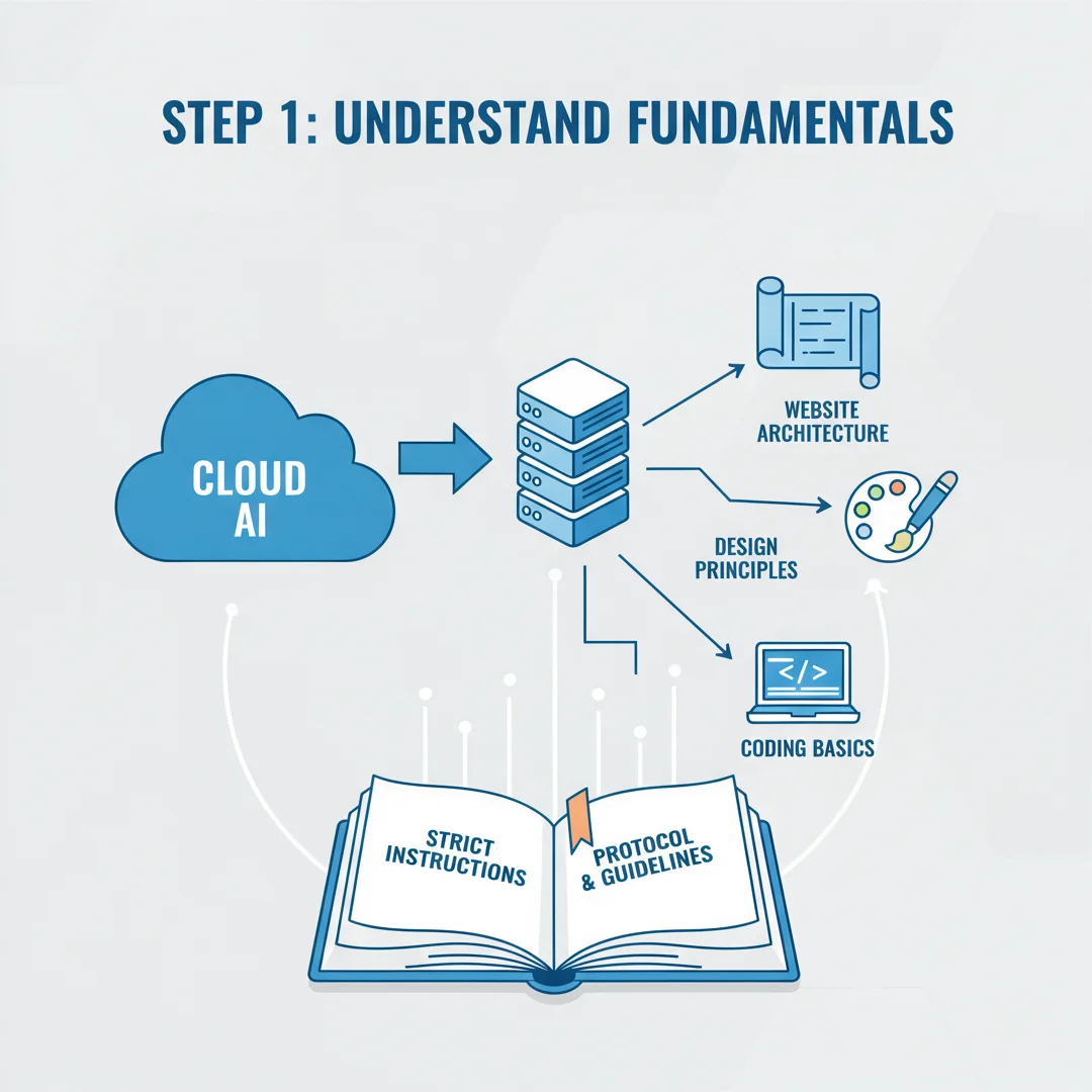 Step 1: Illustration for step: Understand the fundamentals related to How to use cloude ai to build a websit
