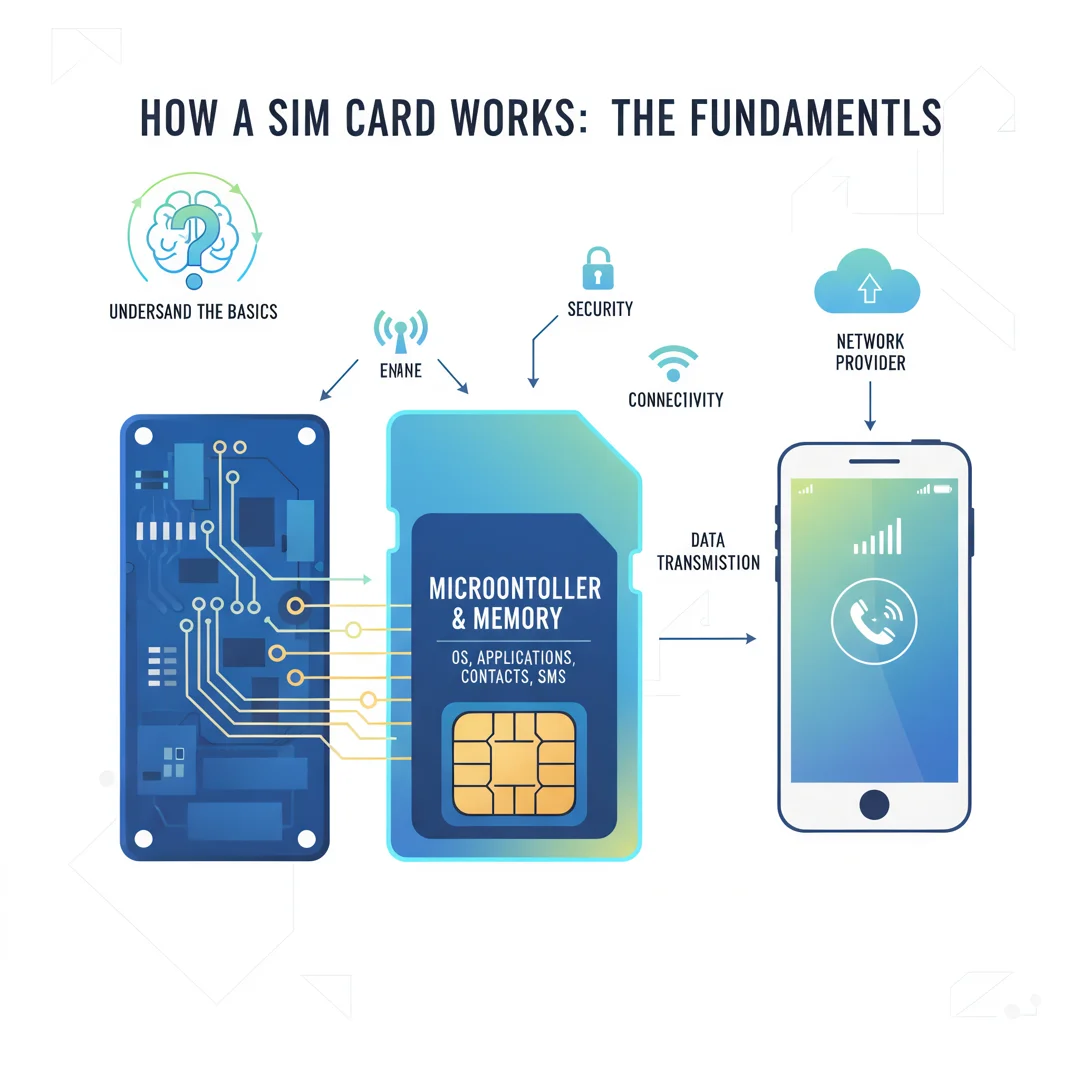 Step 1: Illustration for step: Understand the fundamentals related to How its work sim card, professional ed