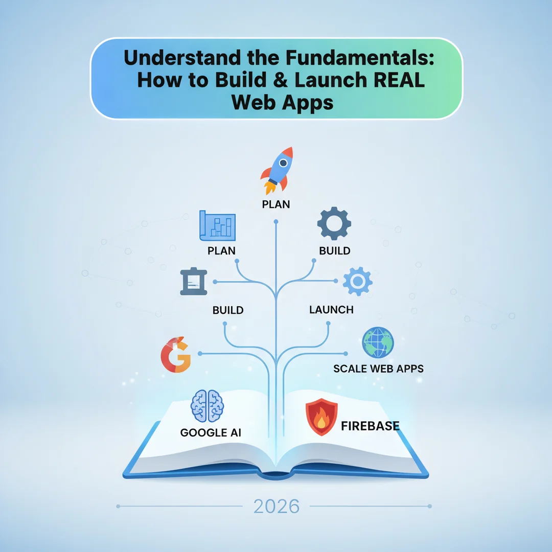 Step 1: Illustration for step: Understand the fundamentals related to How to Build & Launch REAL Web Apps (G