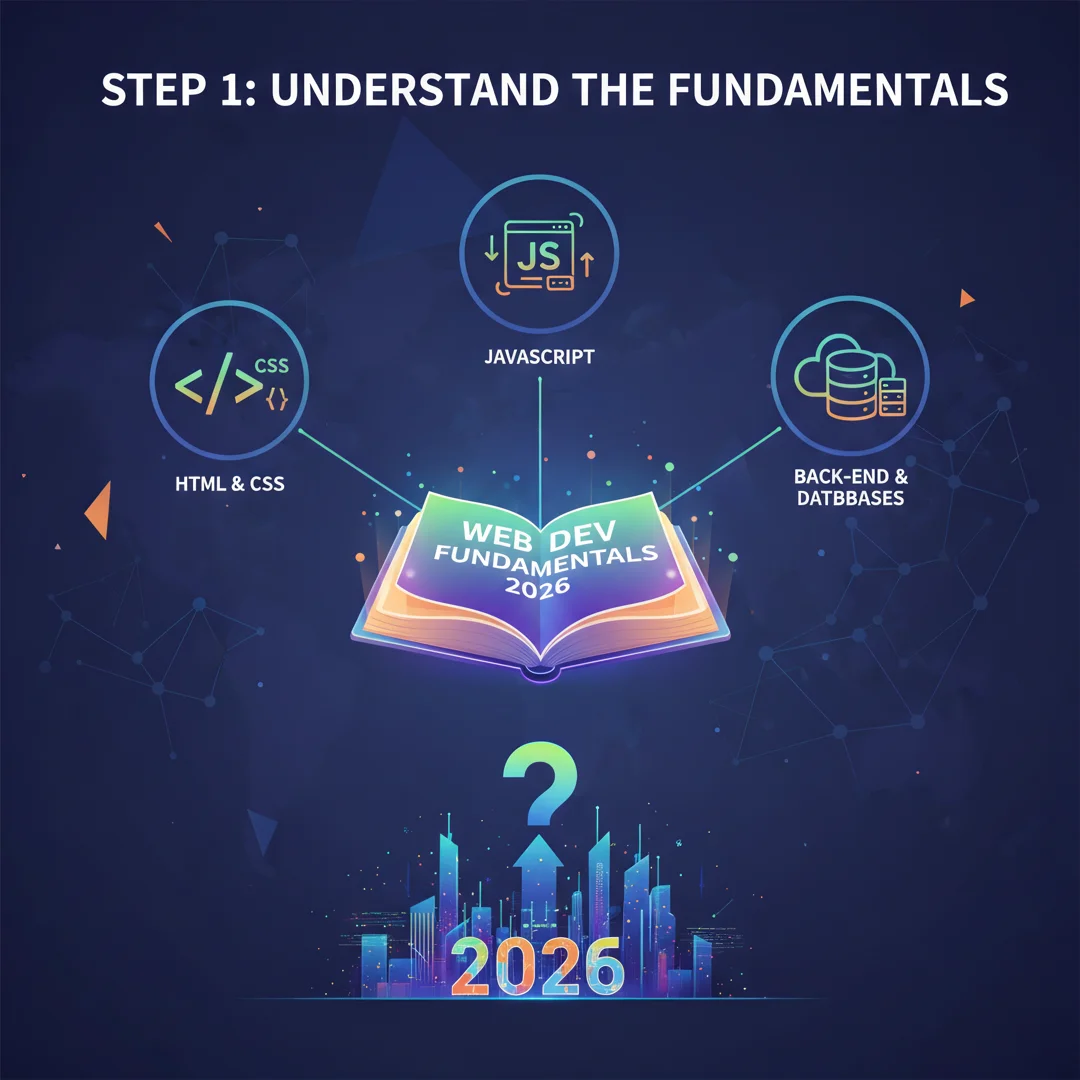 Step 1: Illustration for step: Understand the fundamentals related to How to become a web developer in 2026,