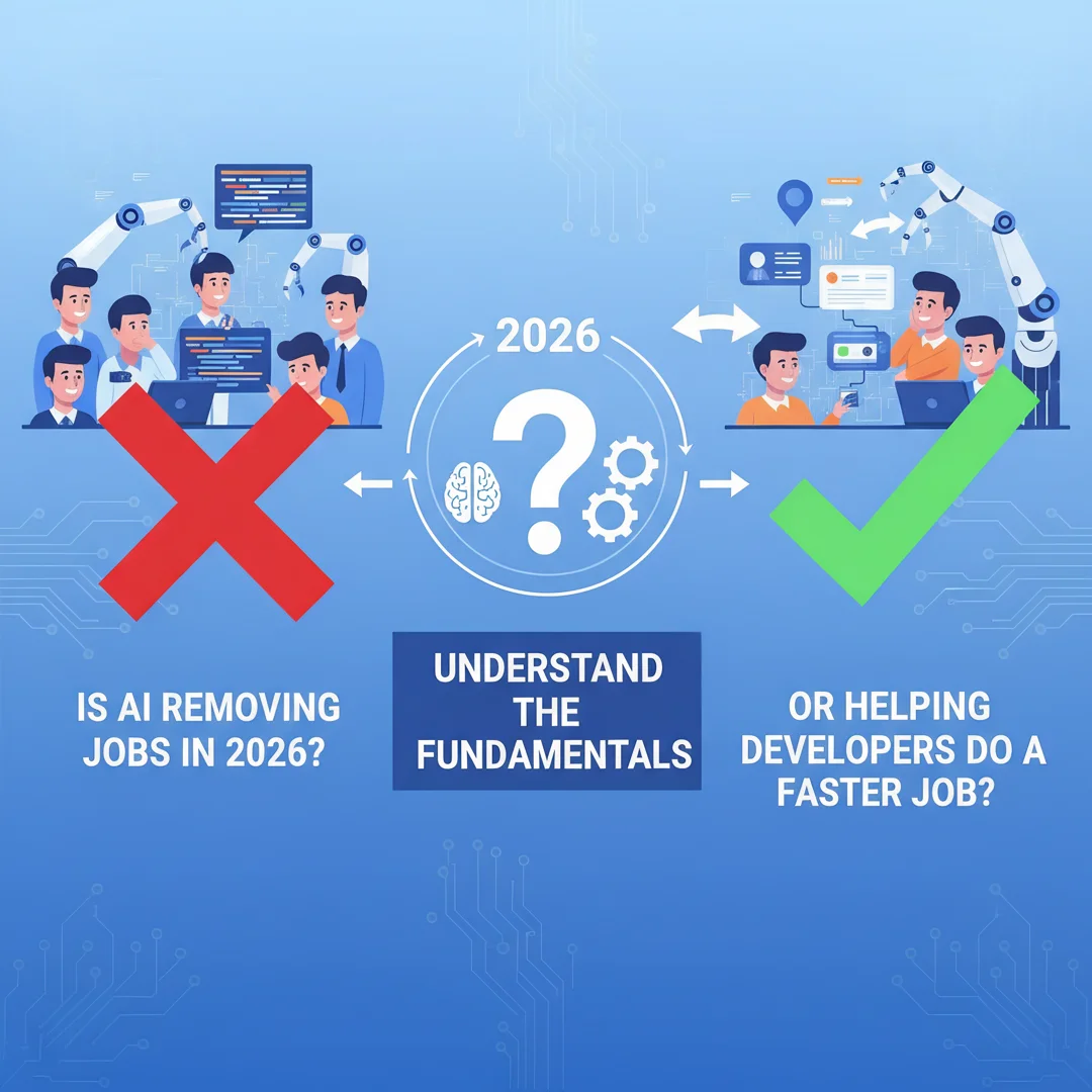 Step 1: Illustration for step: Understand the fundamentals related to Is a.i removing jobs in 2026 or its go