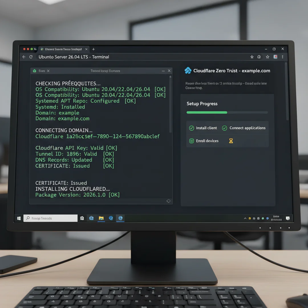 Step 1: Technical tutorial screenshot: Review prerequisites and compatibility for install cloudeflared zero