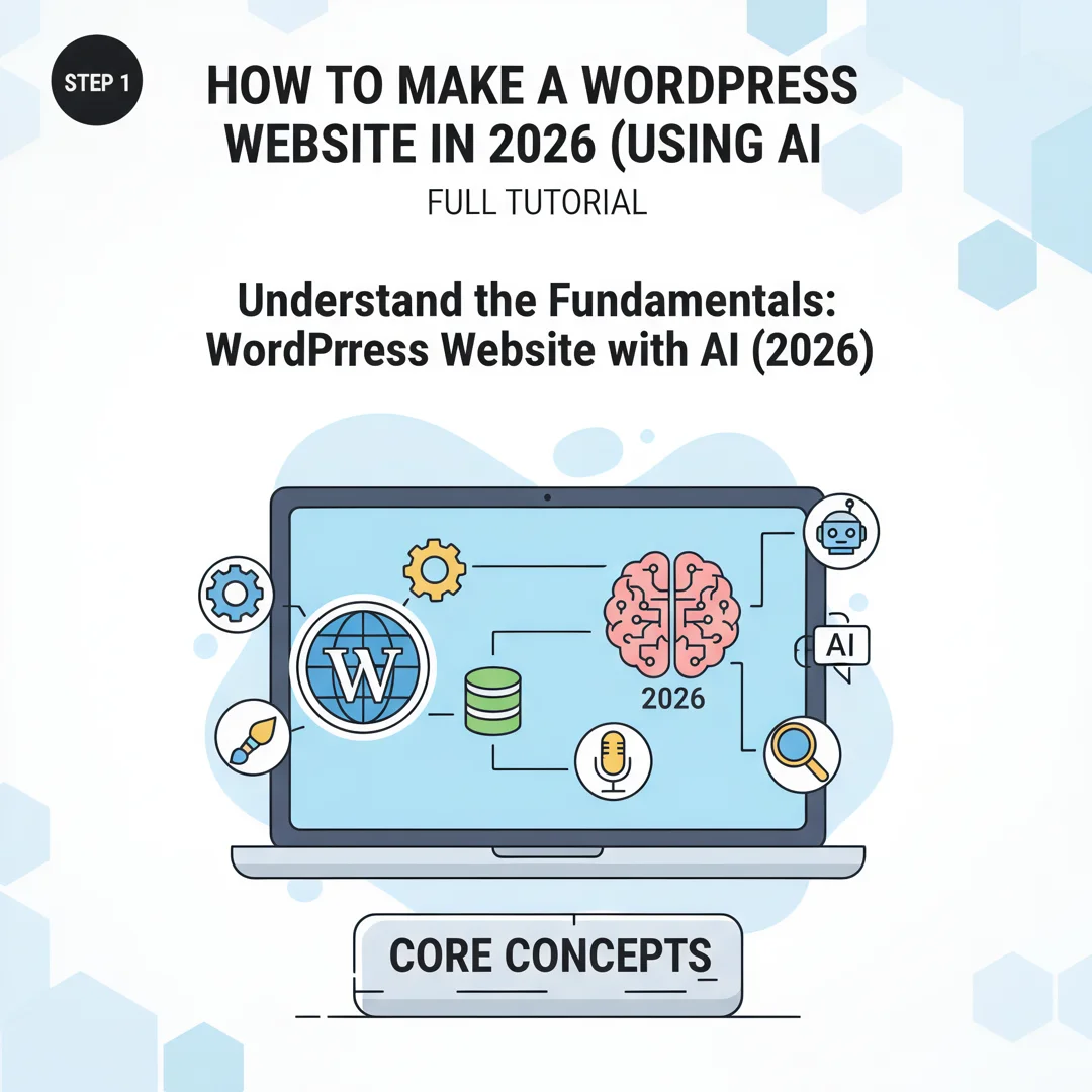 Step 1: Illustration for step: Understand the fundamentals related to How to Make a WordPress Website in 202
