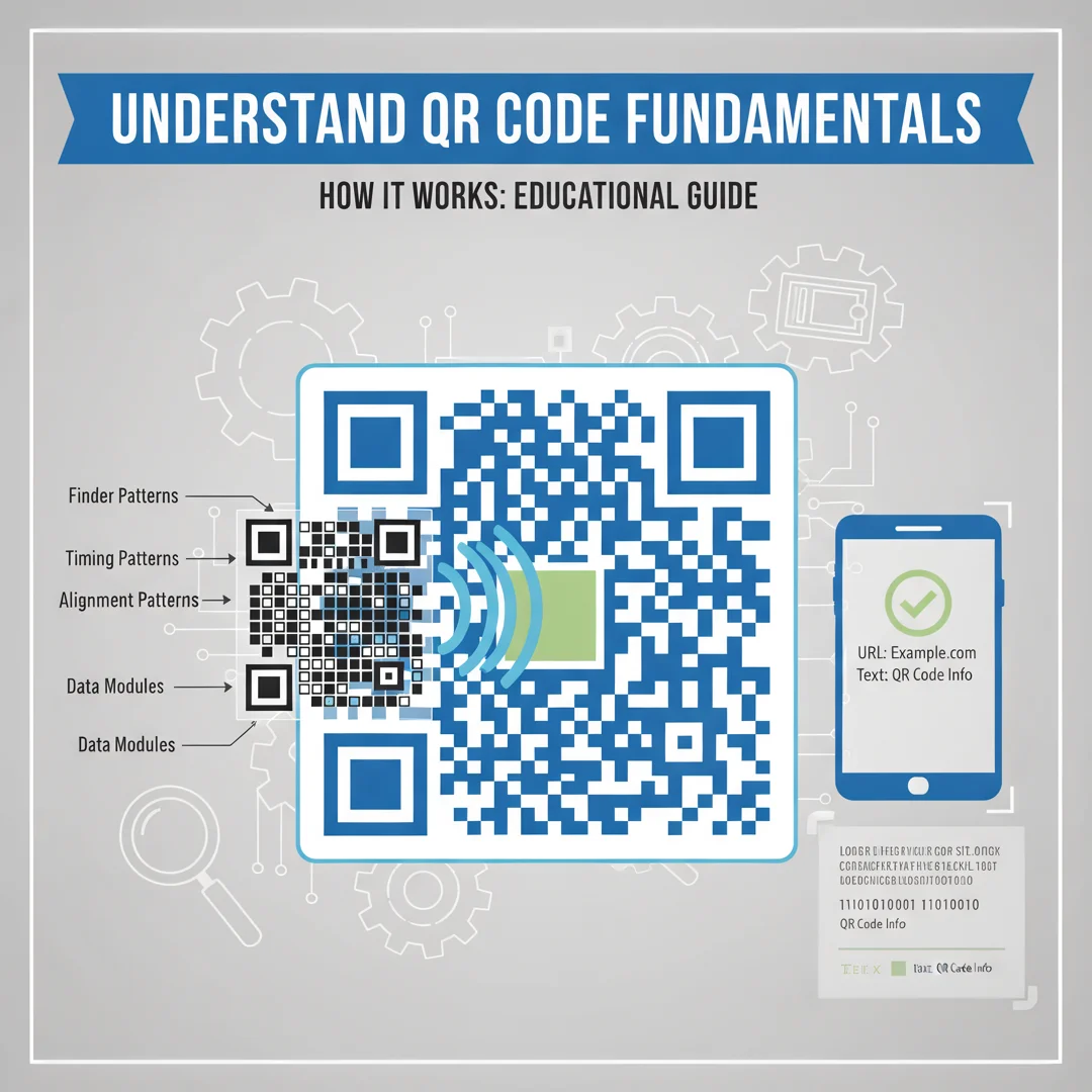 Step 1: Illustration for step: Understand the fundamentals related to Qrcode how its work, professional educ