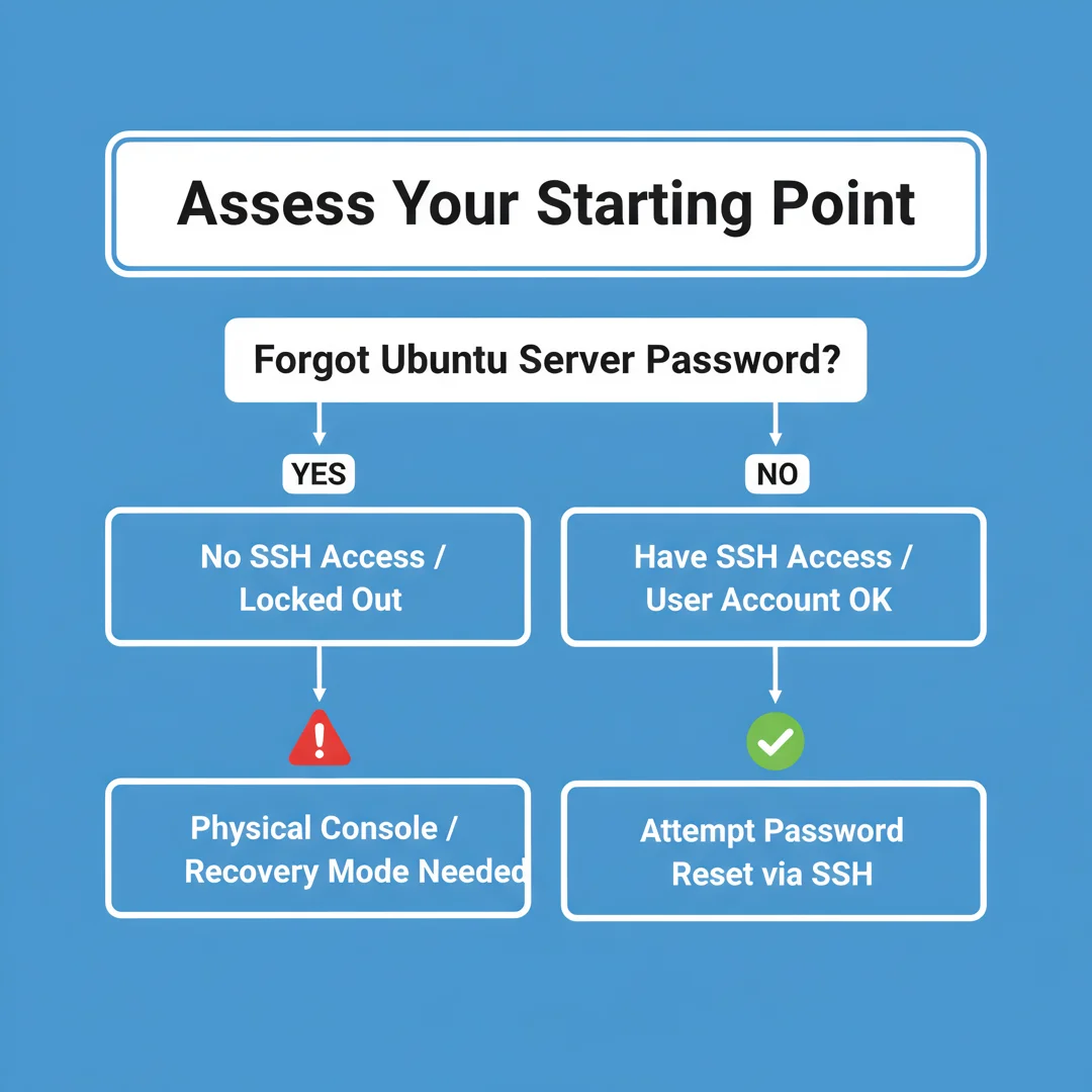 Step 2: Illustration for step: Assess your starting point related to If forgot How to recover and change pas