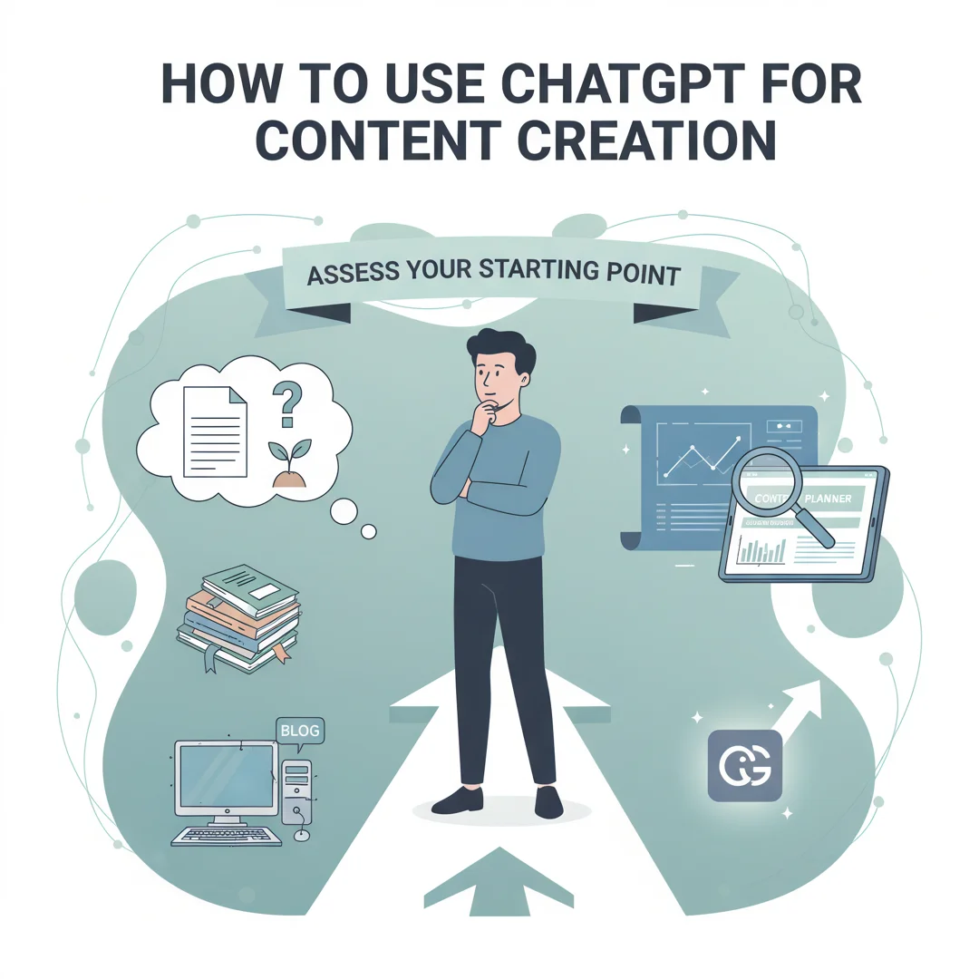 Step 2: Illustration for step: Assess your starting point related to How To Use ChatGPT for Content Creation