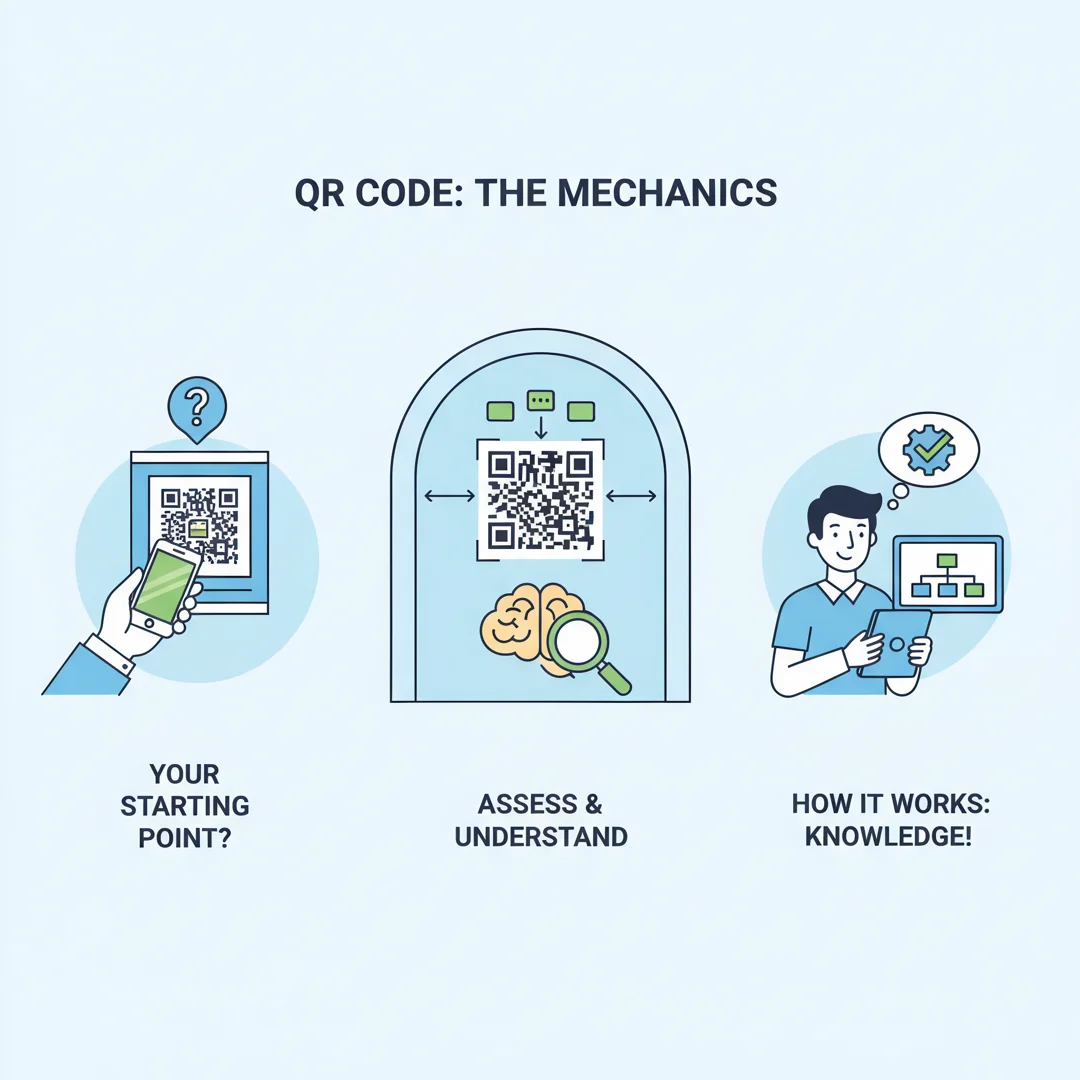 Step 2: Illustration for step: Assess your starting point related to Qrcode how its work, professional educa