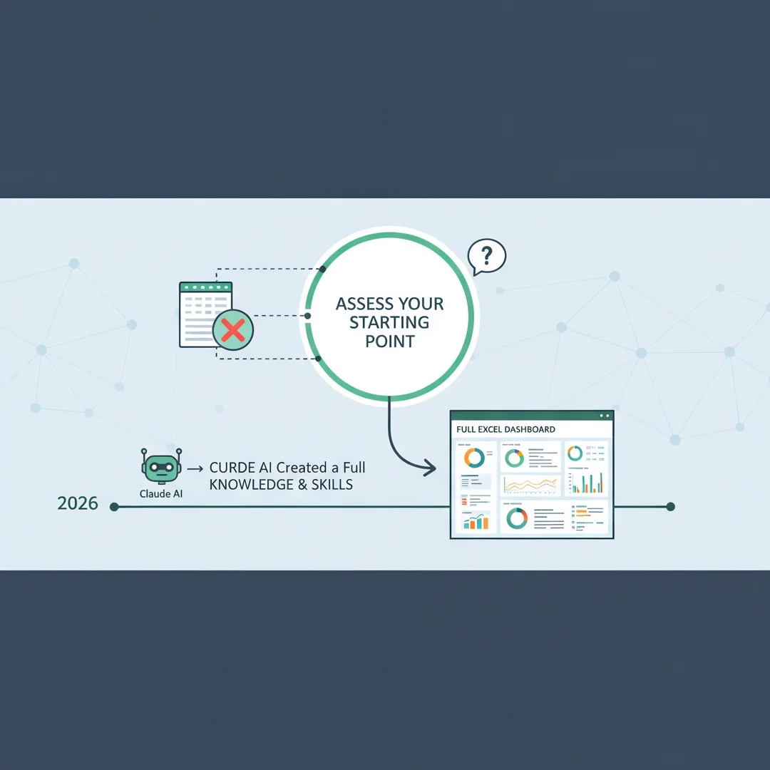 Step 2: Illustration for step: Assess your starting point related to Claude AI Created a Full Excel Dashboar