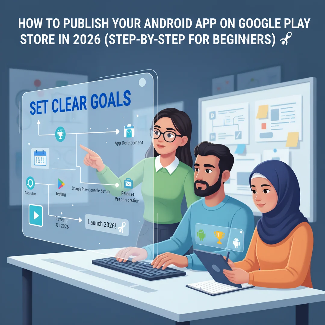 Step 3: Illustration for step: Set clear goals related to How to Publish Your Android App on Google Play Sto