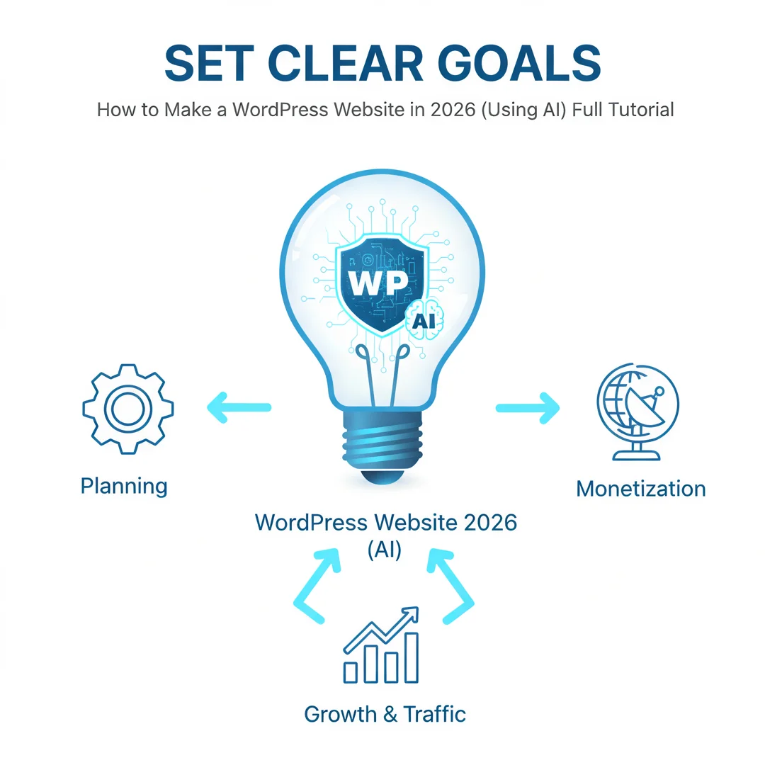Step 3: Illustration for step: Set clear goals related to How to Make a WordPress Website in 2026 (Using AI)