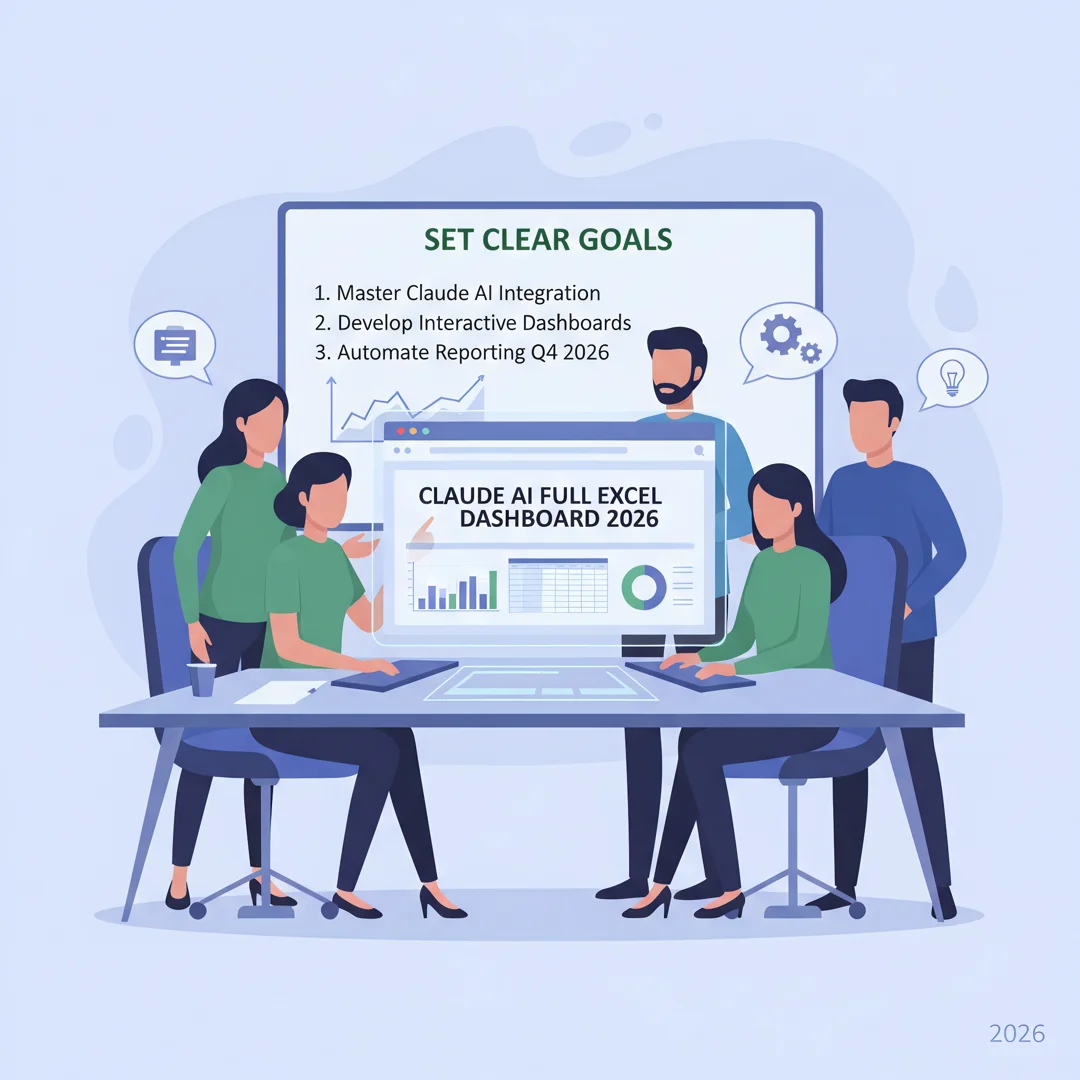 Step 3: Illustration for step: Set clear goals related to Claude AI Created a Full Excel Dashboard 2026, pro