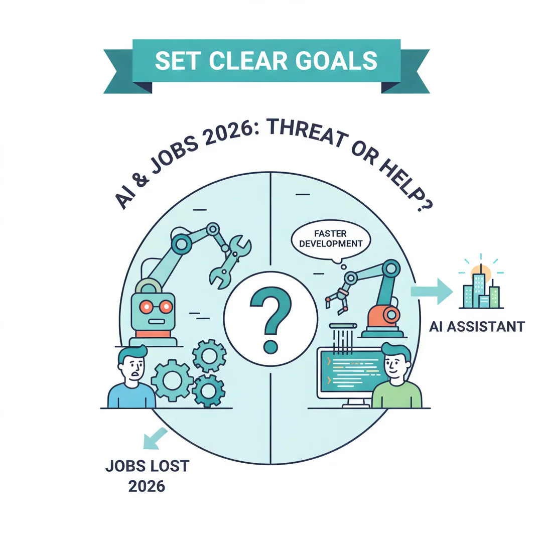 Step 3: Illustration for step: Set clear goals related to Is a.i removing jobs in 2026 or its going to help 