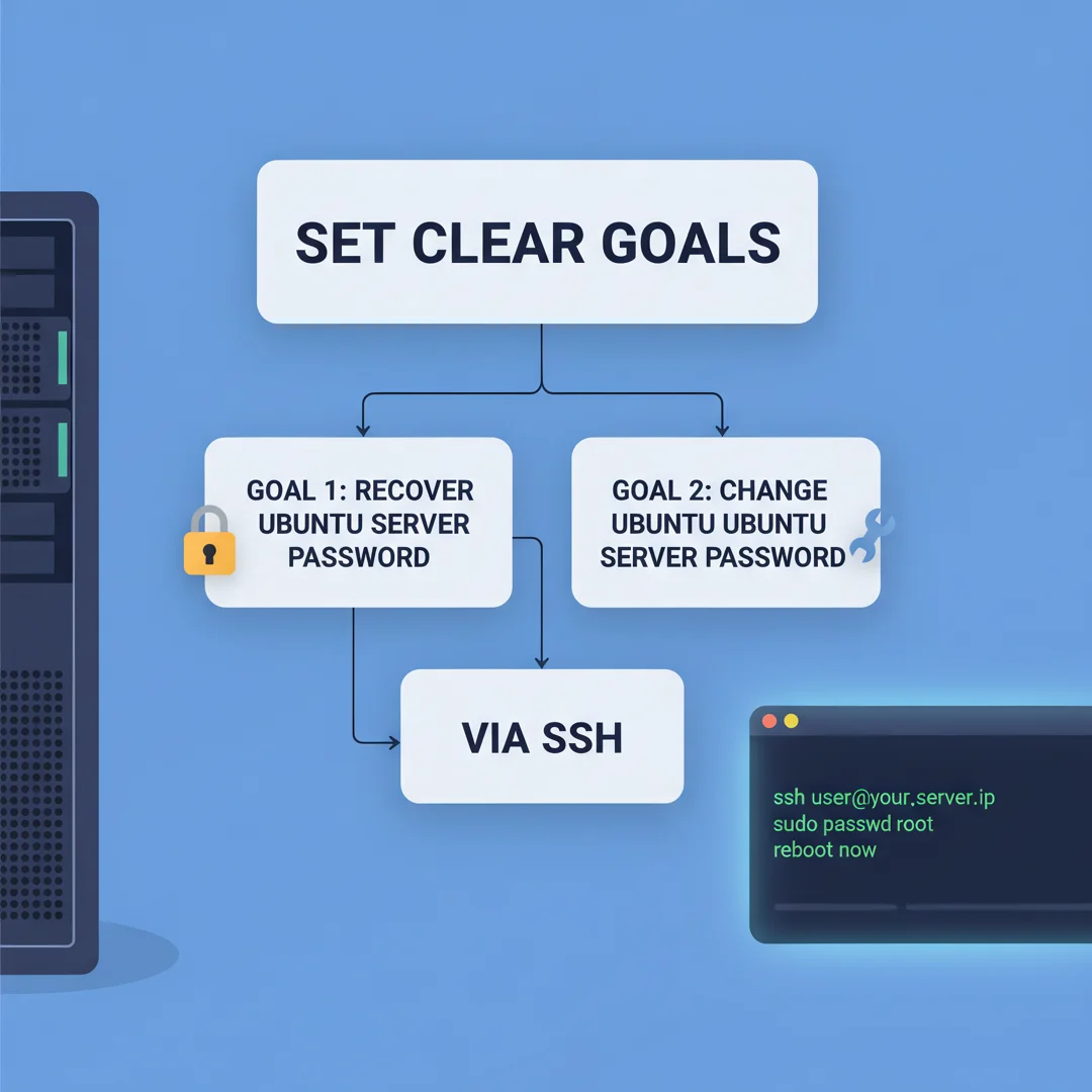 Step 3: Illustration for step: Set clear goals related to If forgot How to recover and change password of ub
