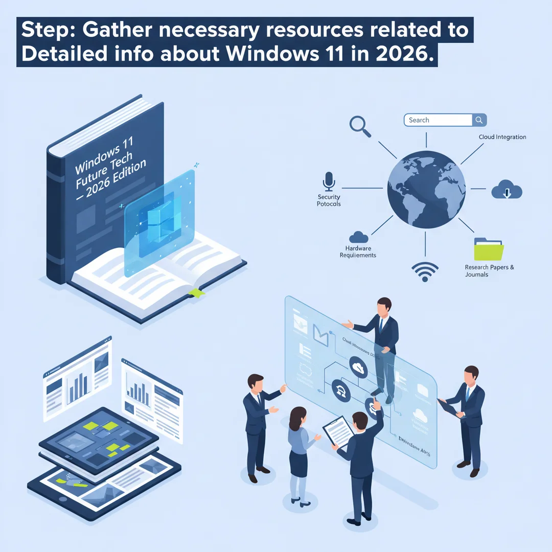 Step 4: Illustration for step: Gather necessary resources related to Detaild info about windows 11 in 2026, 