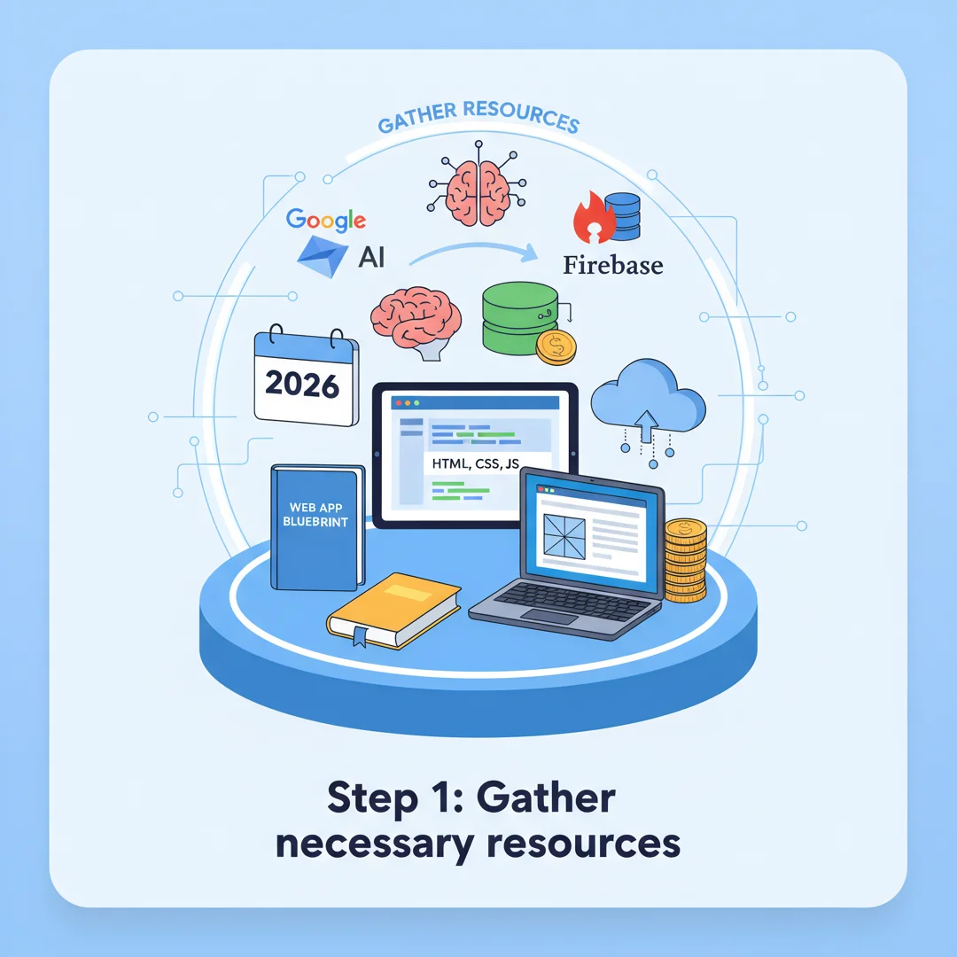 Step 4: Illustration for step: Gather necessary resources related to How to Build & Launch REAL Web Apps (Go