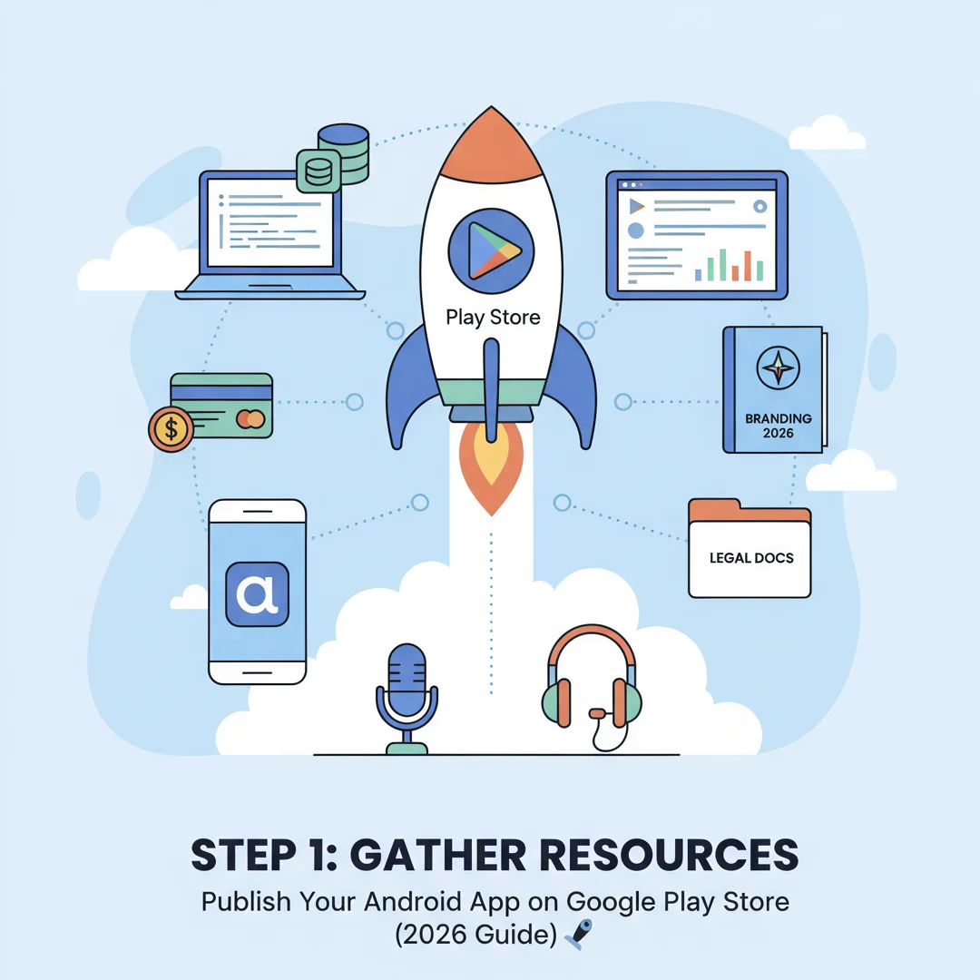 Step 4: Illustration for step: Gather necessary resources related to How to Publish Your Android App on Goog