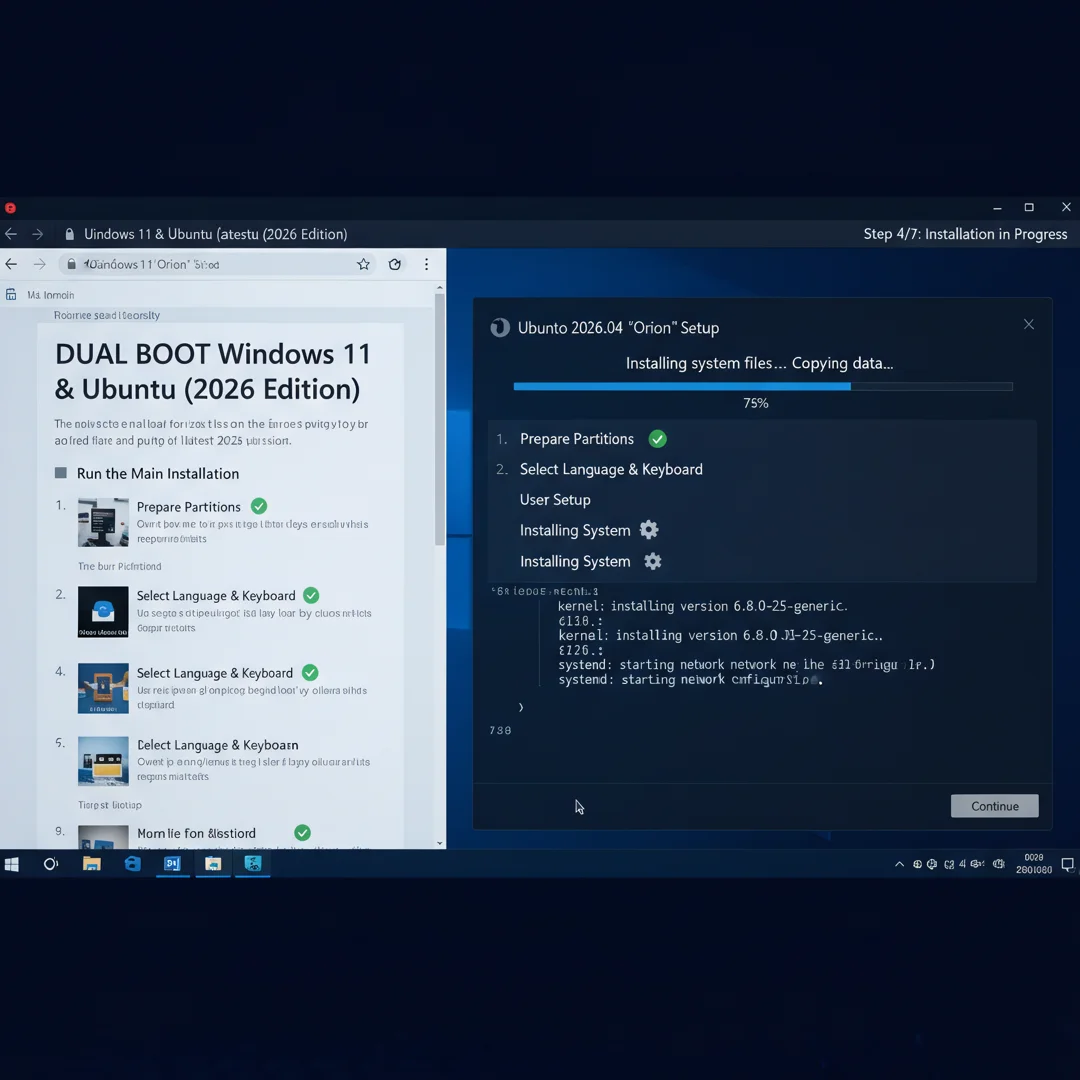 Step 4: Technical tutorial screenshot: Run the main installation procedure for Detailed tutorial step by ste