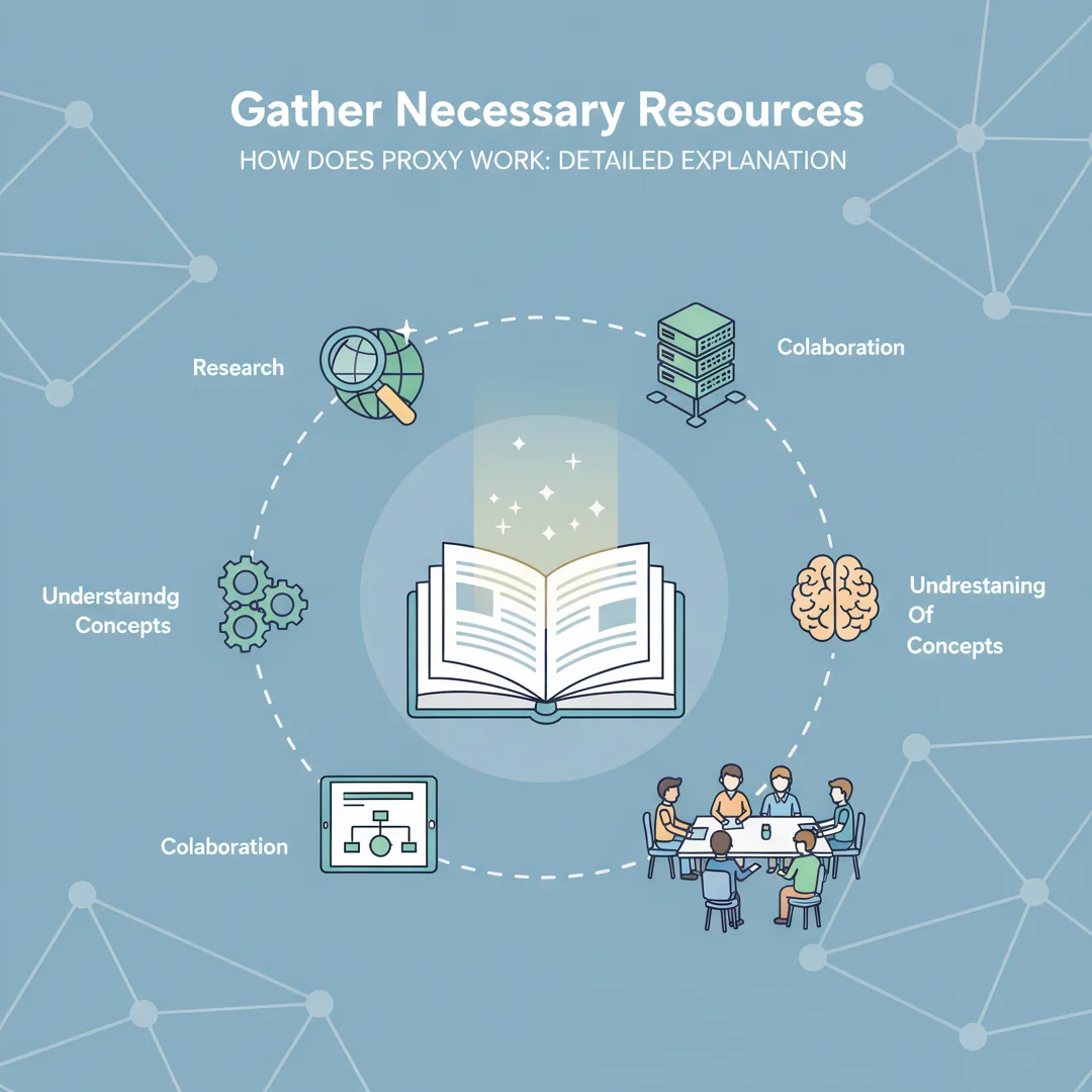 Step 4: Illustration for step: Gather necessary resources related to how dose proxy work explain me in detai