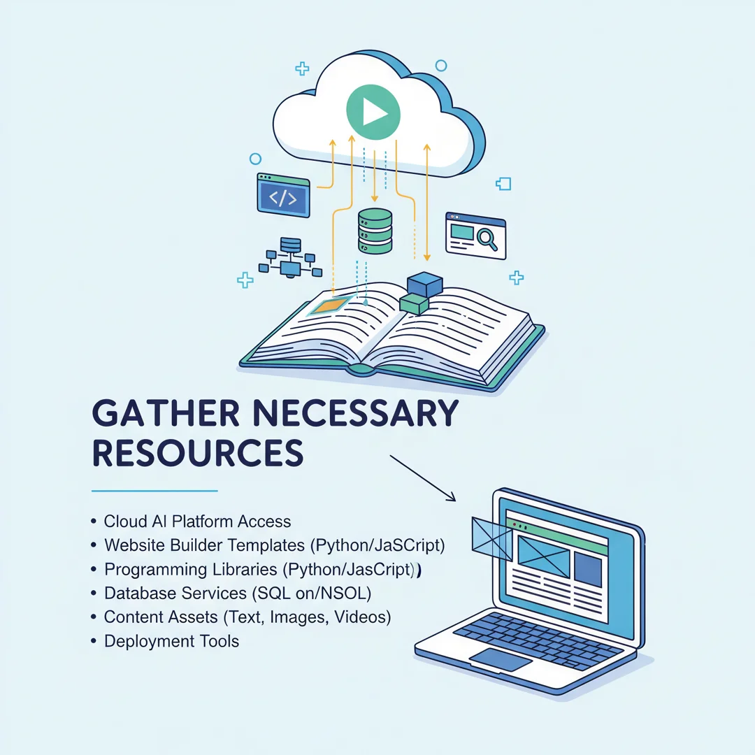 Step 4: Illustration for step: Gather necessary resources related to How to use cloude ai to build a website