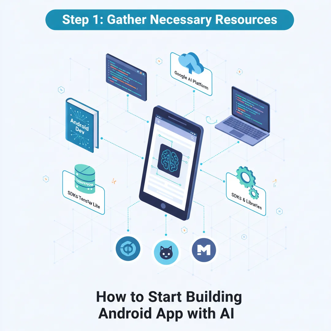 Step 4: Illustration for step: Gather necessary resources related to How to start building android app with 