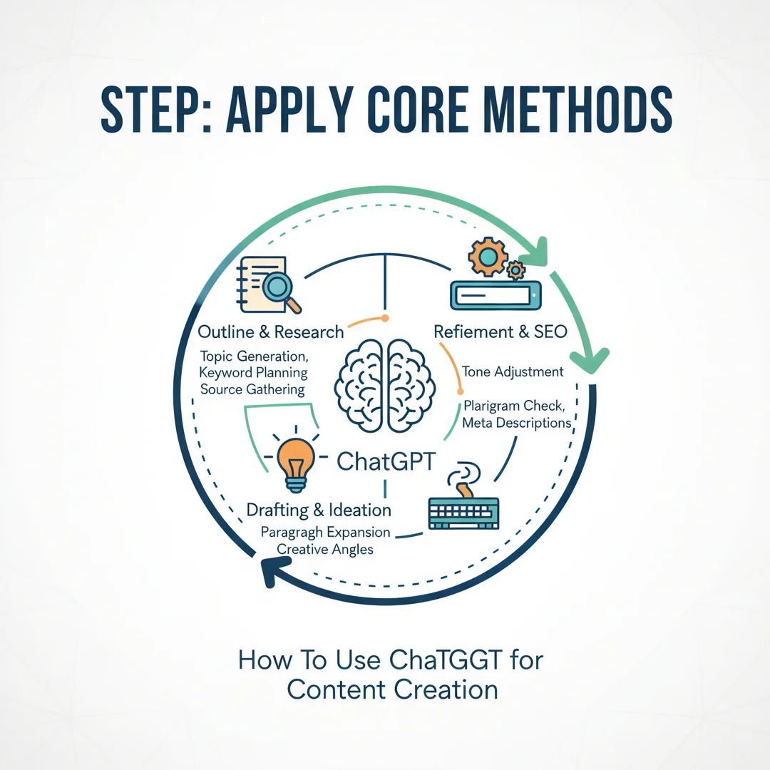 Step 5: Illustration for step: Apply the core methods related to How To Use ChatGPT for Content Creation, pr