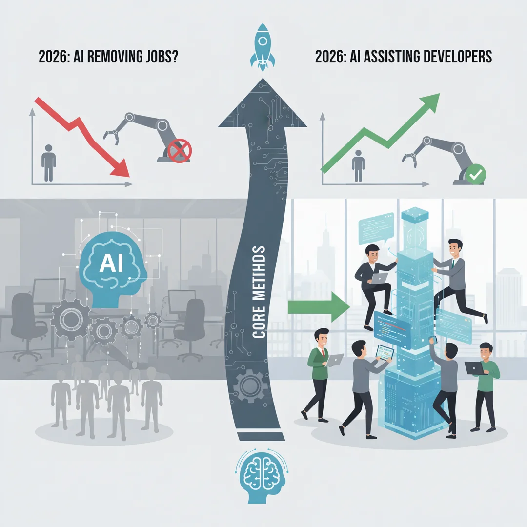 Step 5: Illustration for step: Apply the core methods related to Is a.i removing jobs in 2026 or its going t