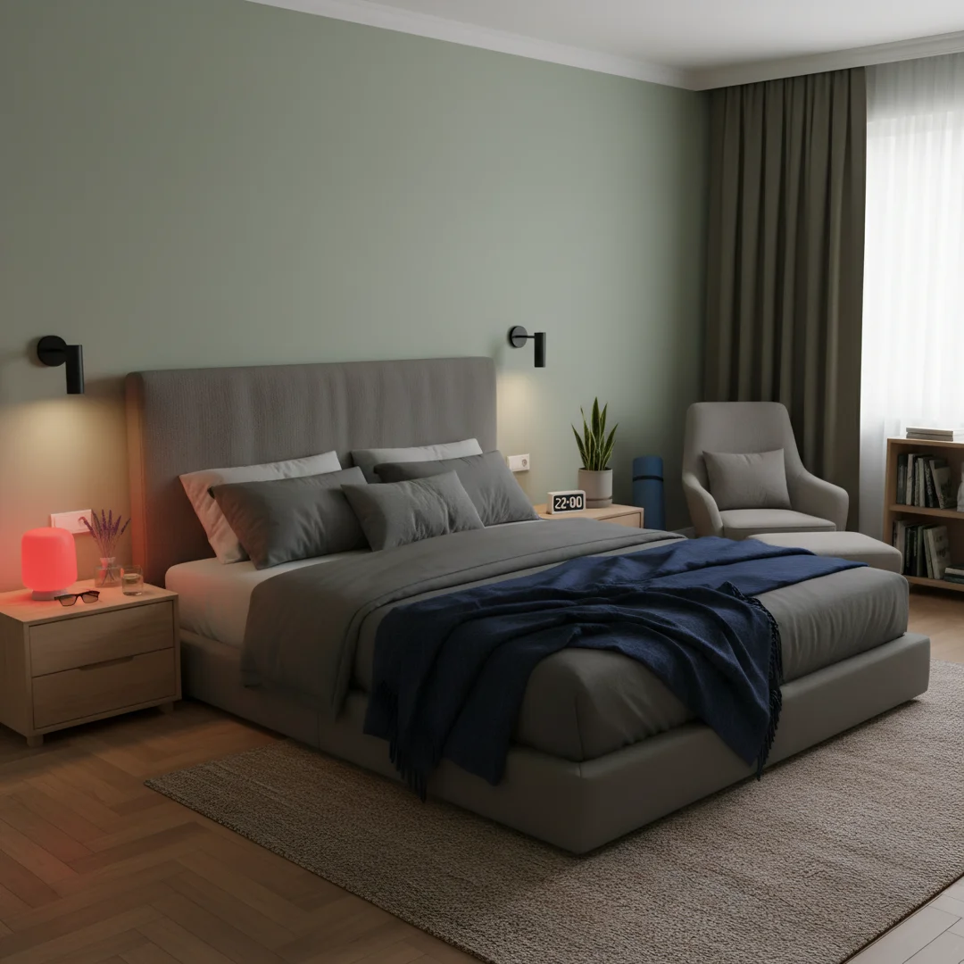 Step 5: Peaceful bedroom setup promoting quality sleep hygiene for men over 60 health