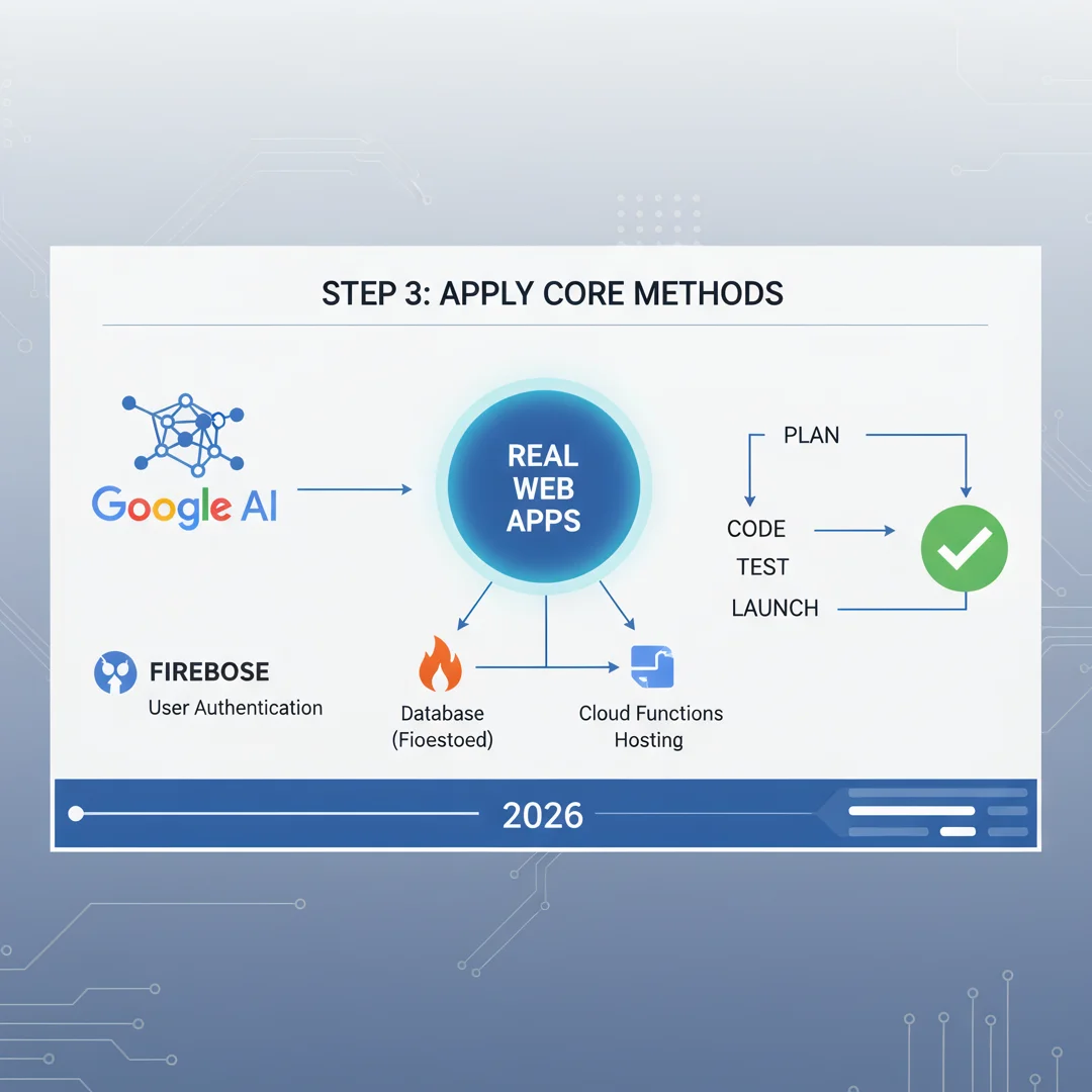Step 5: Illustration for step: Apply the core methods related to How to Build & Launch REAL Web Apps (Google