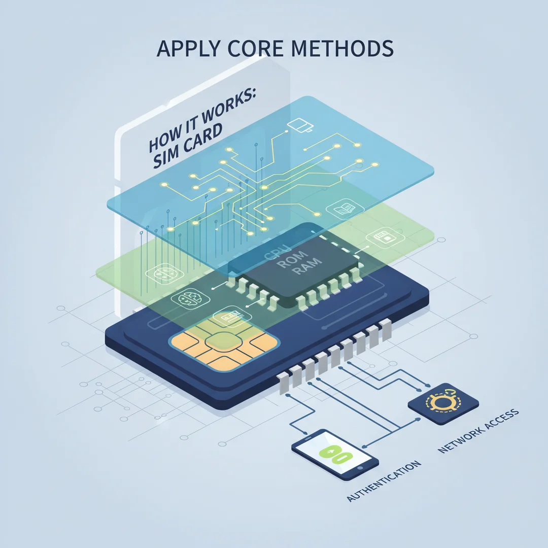 Step 5: Illustration for step: Apply the core methods related to How its work sim card, professional educati