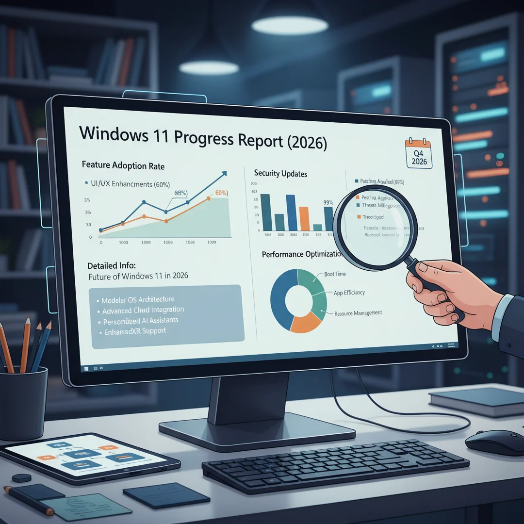 Step 6: Illustration for step: Monitor your progress related to Detaild info about windows 11 in 2026, profe