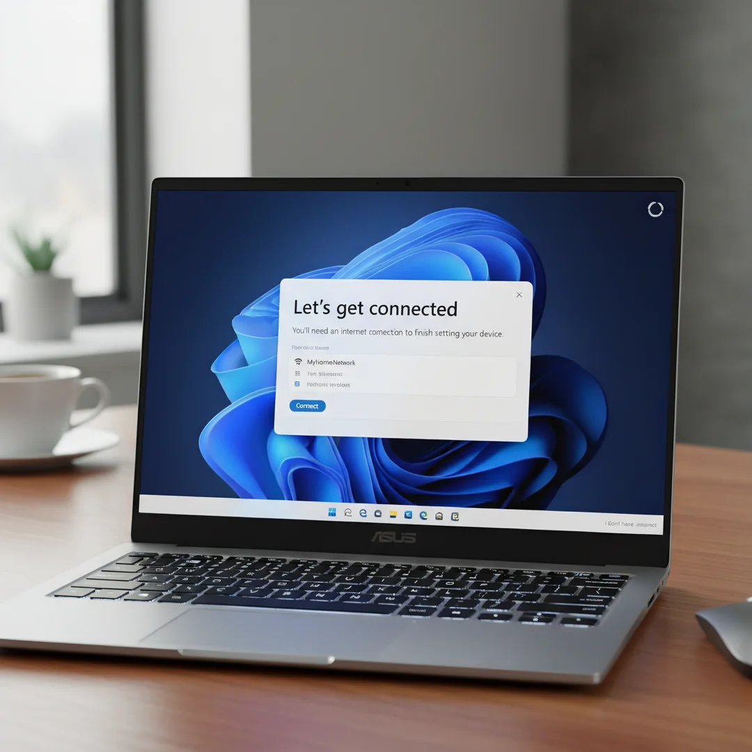 Step 6: Windows 11 out of box experience setup screen on ASUS laptop first boot
