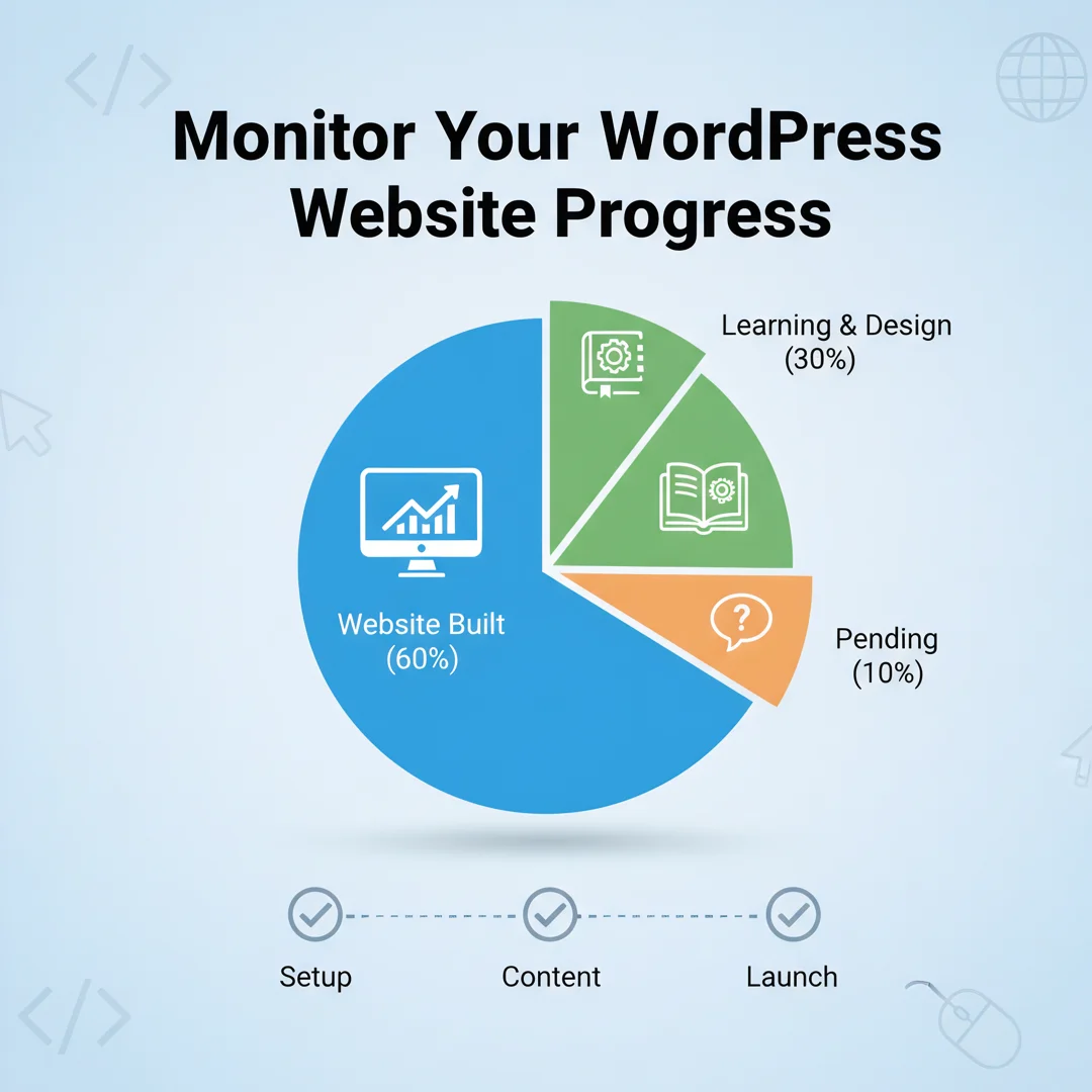 Step 6: Illustration for step: Monitor your progress related to How To Create WordPress Website, professiona
