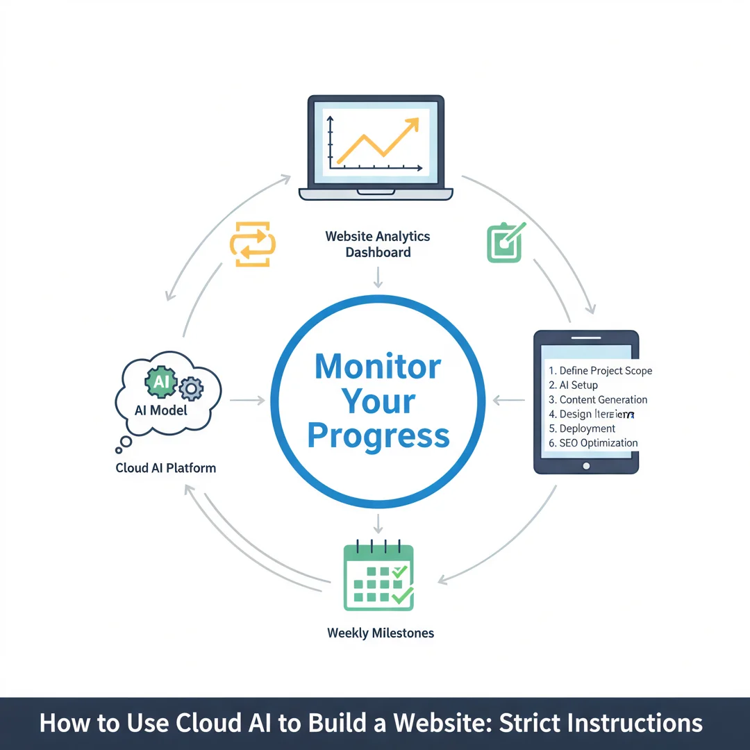 Step 6: Illustration for step: Monitor your progress related to How to use cloude ai to build a website with