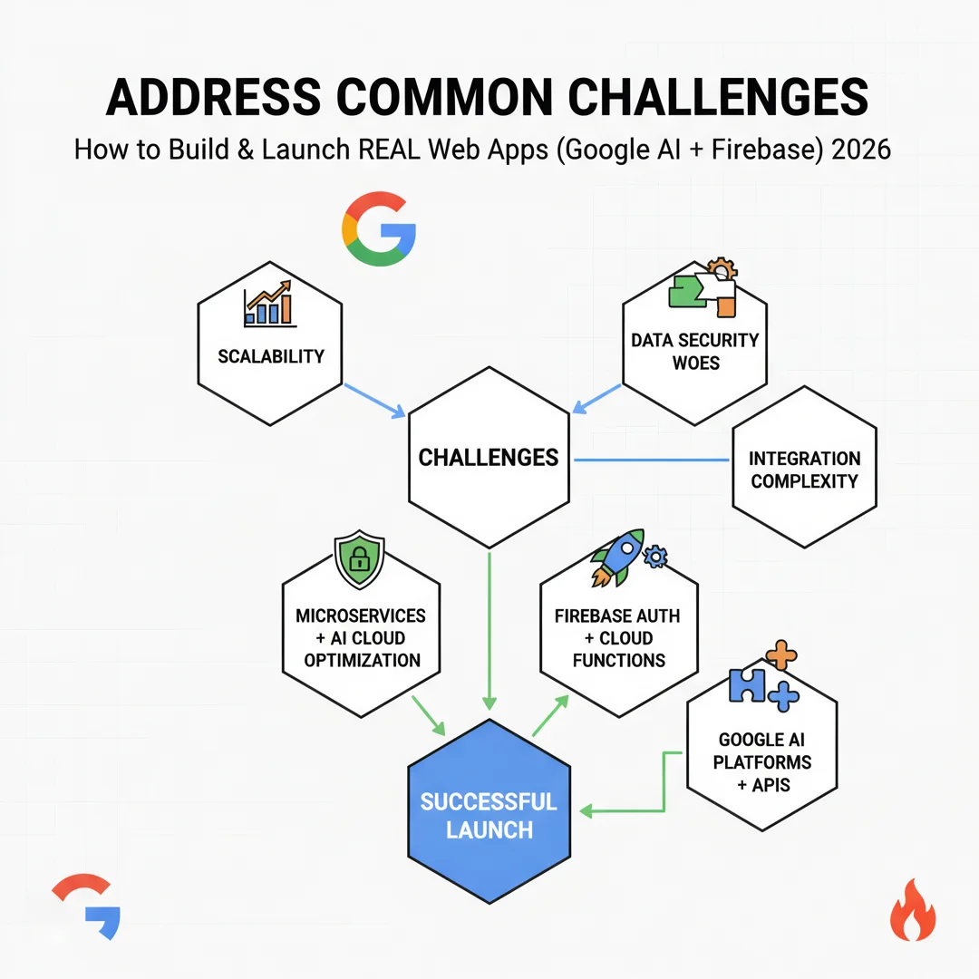 Step 7: Illustration for step: Address common challenges related to How to Build & Launch REAL Web Apps (Goo