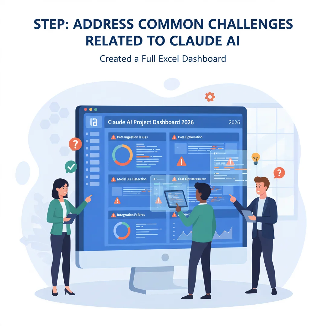 Step 7: Illustration for step: Address common challenges related to Claude AI Created a Full Excel Dashboard