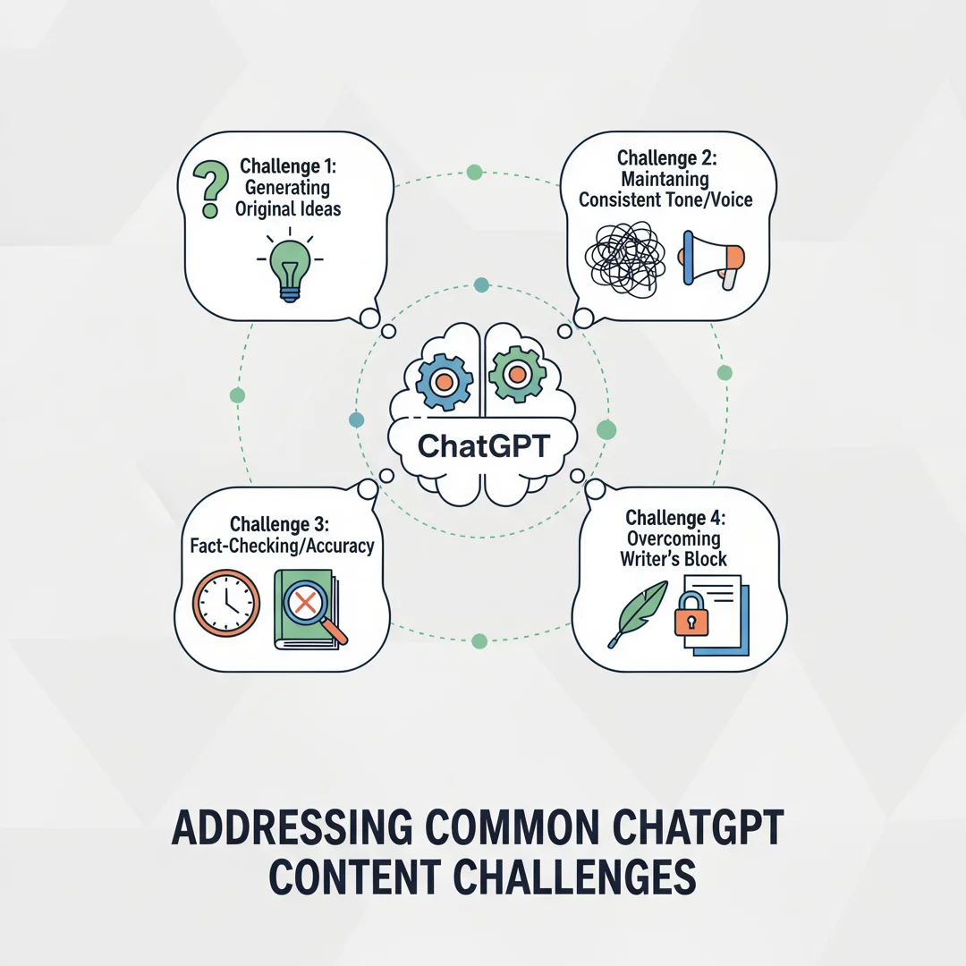 Step 7: Illustration for step: Address common challenges related to How To Use ChatGPT for Content Creation,