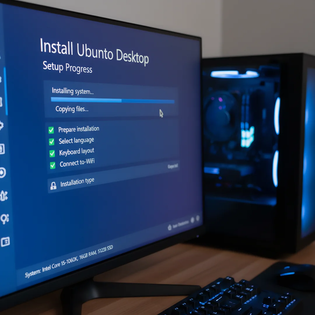 Step 7: Technical tutorial screenshot: Test the complete workflow for install ubuntu desktop on a i5 10th ge