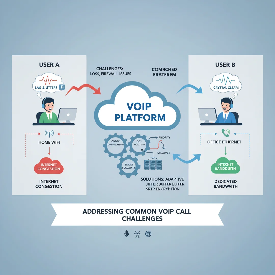 Step 7: Illustration for step: Address common challenges related to how its work voip calls, professional ed