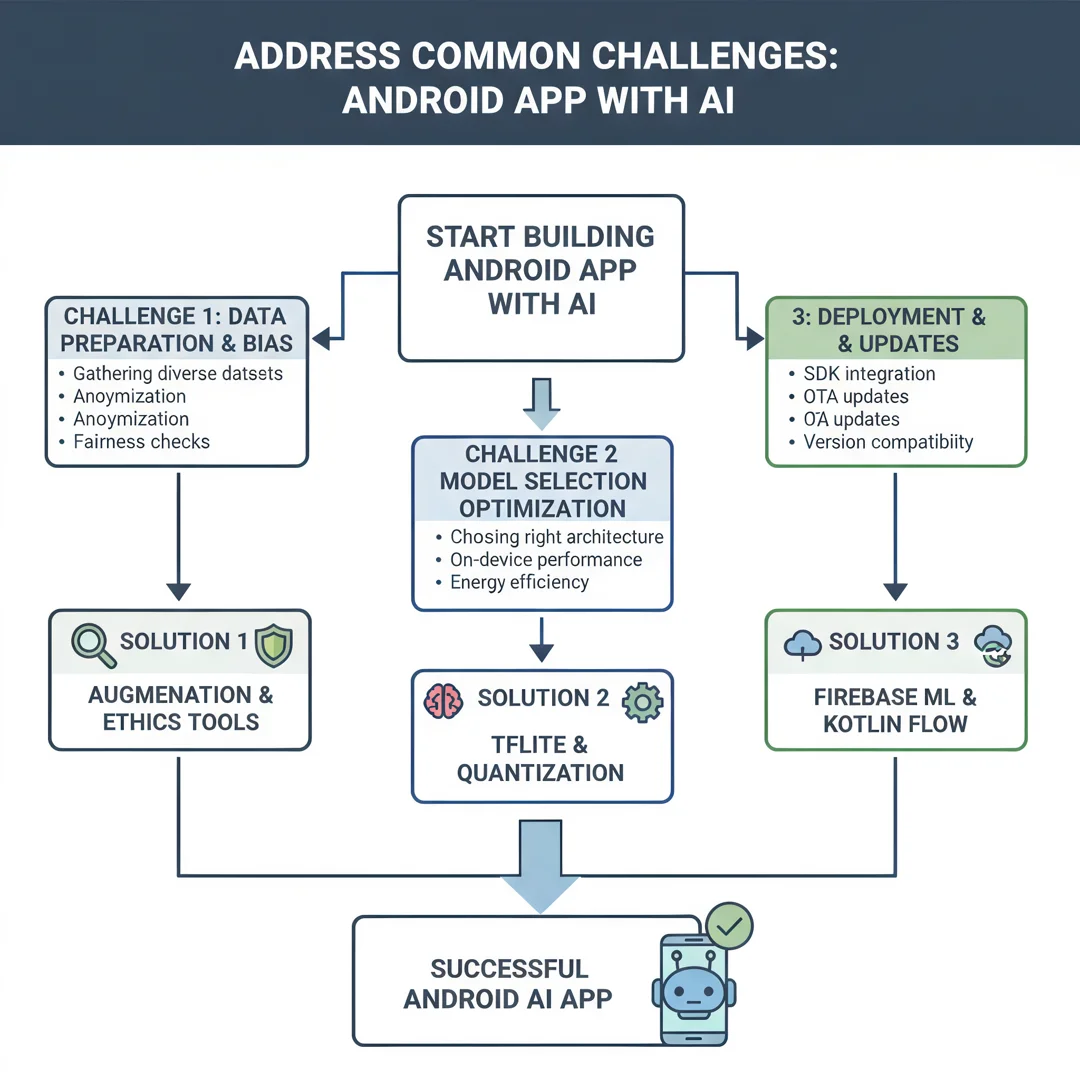 Step 7: Illustration for step: Address common challenges related to How to start building android app with a
