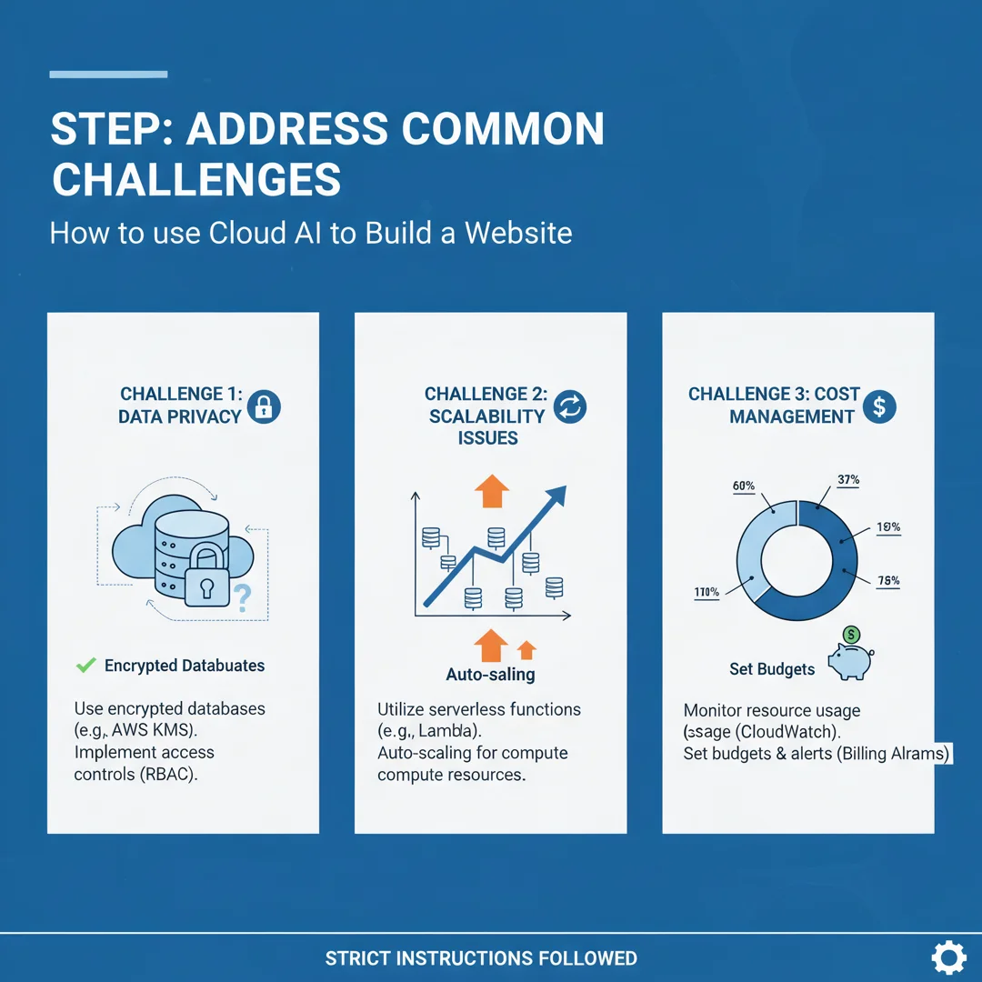 Step 7: Illustration for step: Address common challenges related to How to use cloude ai to build a website 