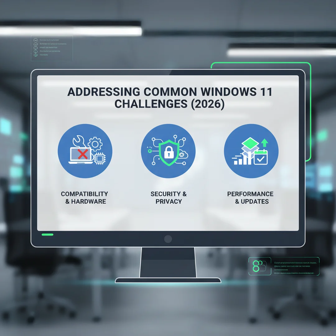 Step 7: Illustration for step: Address common challenges related to Detaild info about windows 11 in 2026, p