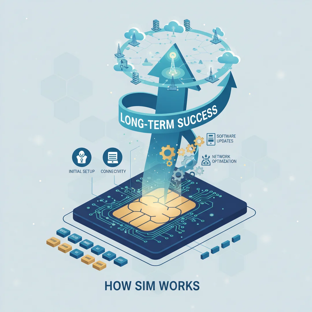 Step 8: Illustration for step: Maintain long-term success related to How sim work, professional educational 