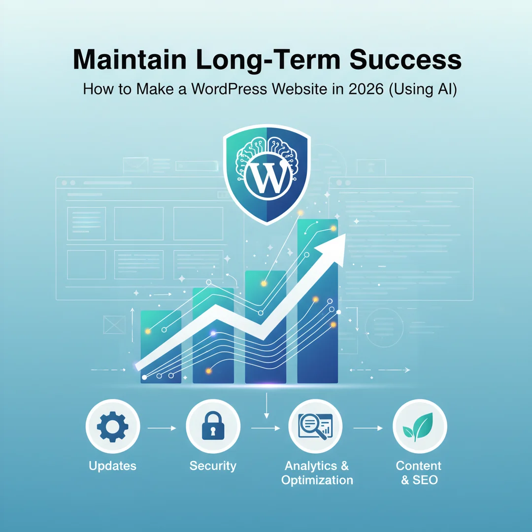 Step 8: Illustration for step: Maintain long-term success related to How to Make a WordPress Website in 2026