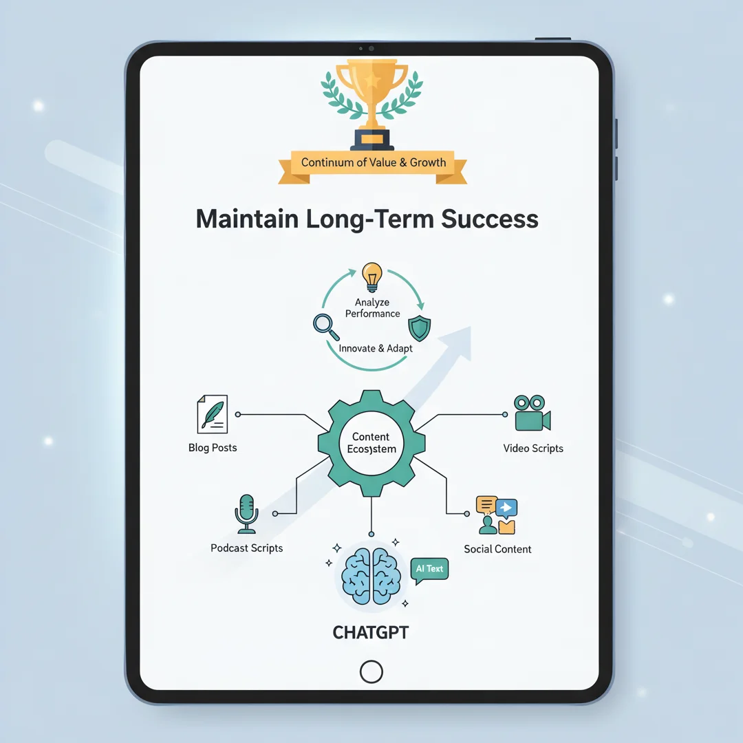 Step 8: Illustration for step: Maintain long-term success related to How To Use ChatGPT for Content Creation