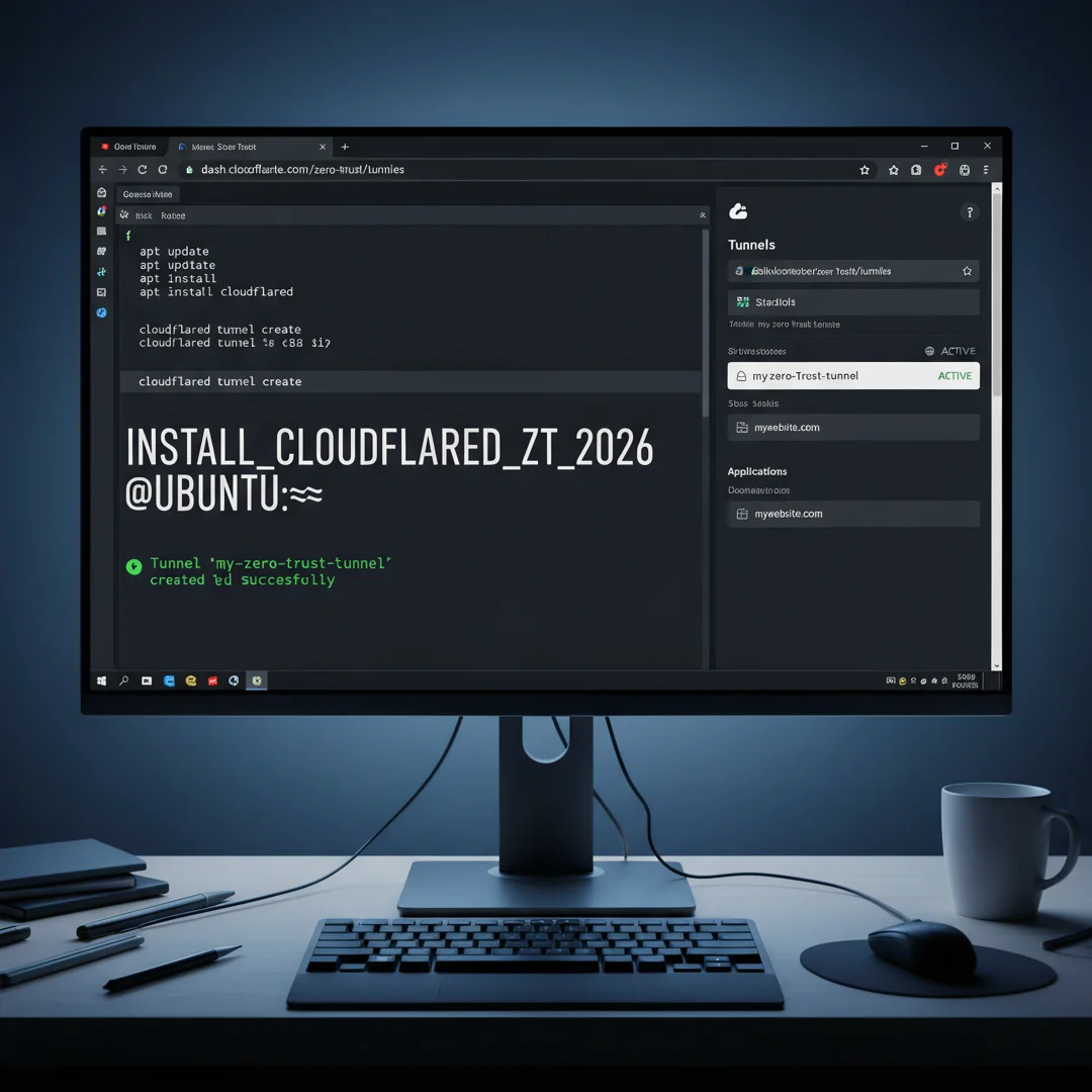 Step 8: Technical tutorial screenshot: Document and maintain the setup for install cloudeflared zero trust i