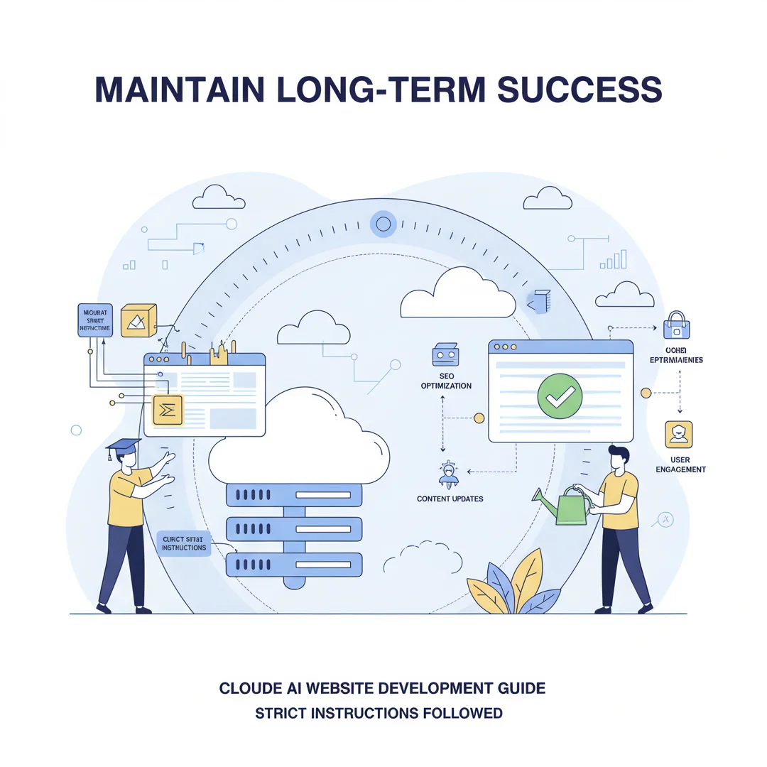 Step 8: Illustration for step: Maintain long-term success related to How to use cloude ai to build a website