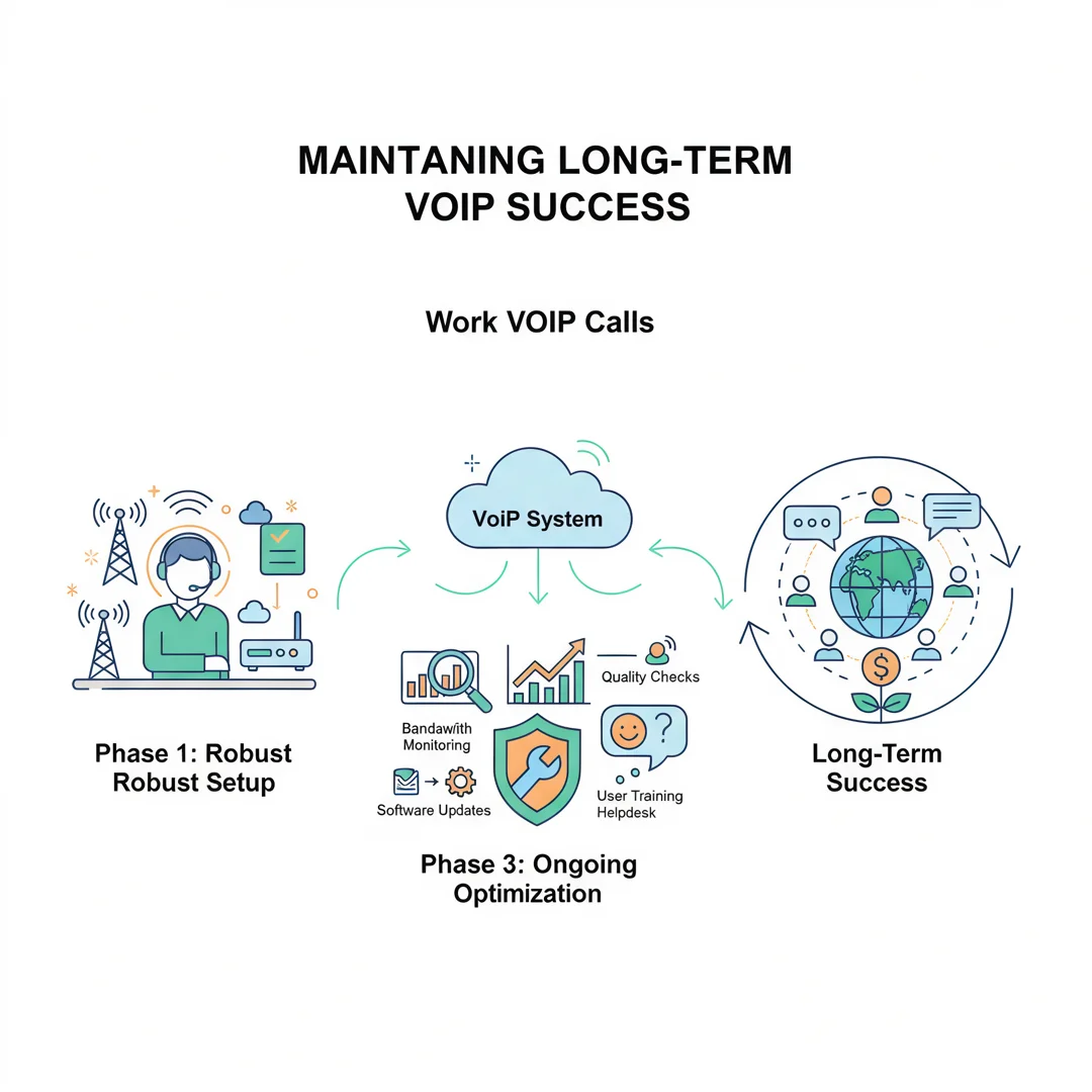 Step 8: Illustration for step: Maintain long-term success related to how its work voip calls, professional e