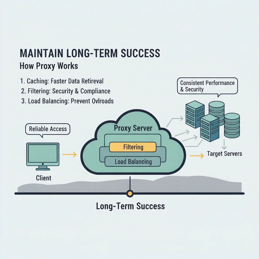 Step 8: Illustration for step: Maintain long-term success related to how dose proxy work explain me in detai